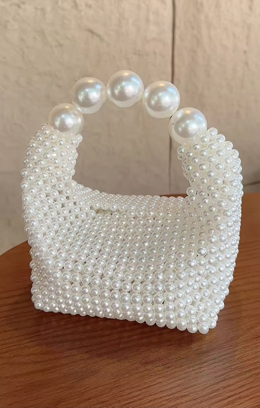 Pearl Embellished Penelope Bag - Elegant Bridal Clutch Purse