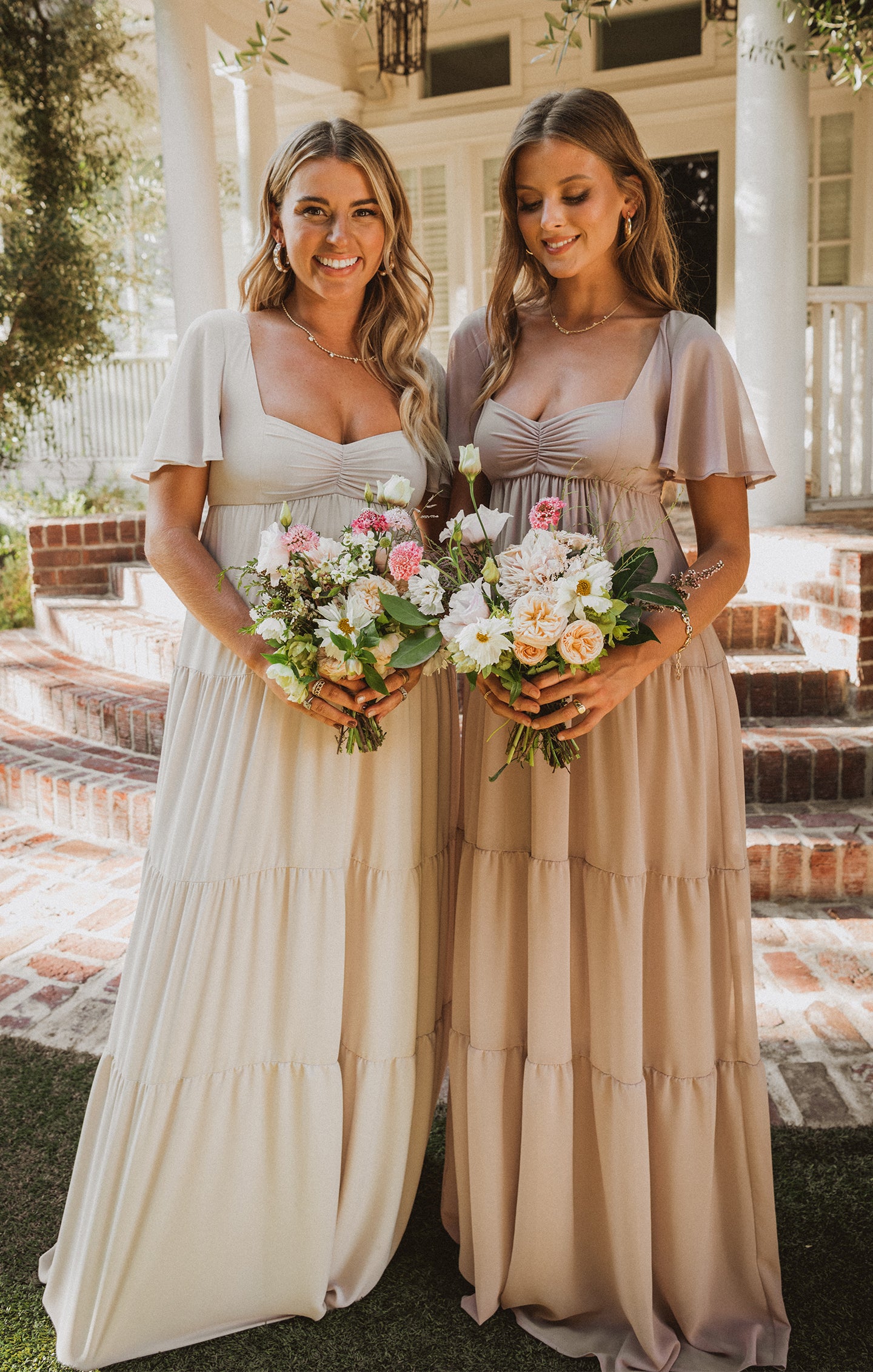 Nicole Floral Maxi Dress with Smocked Back & Flutter Sleeves