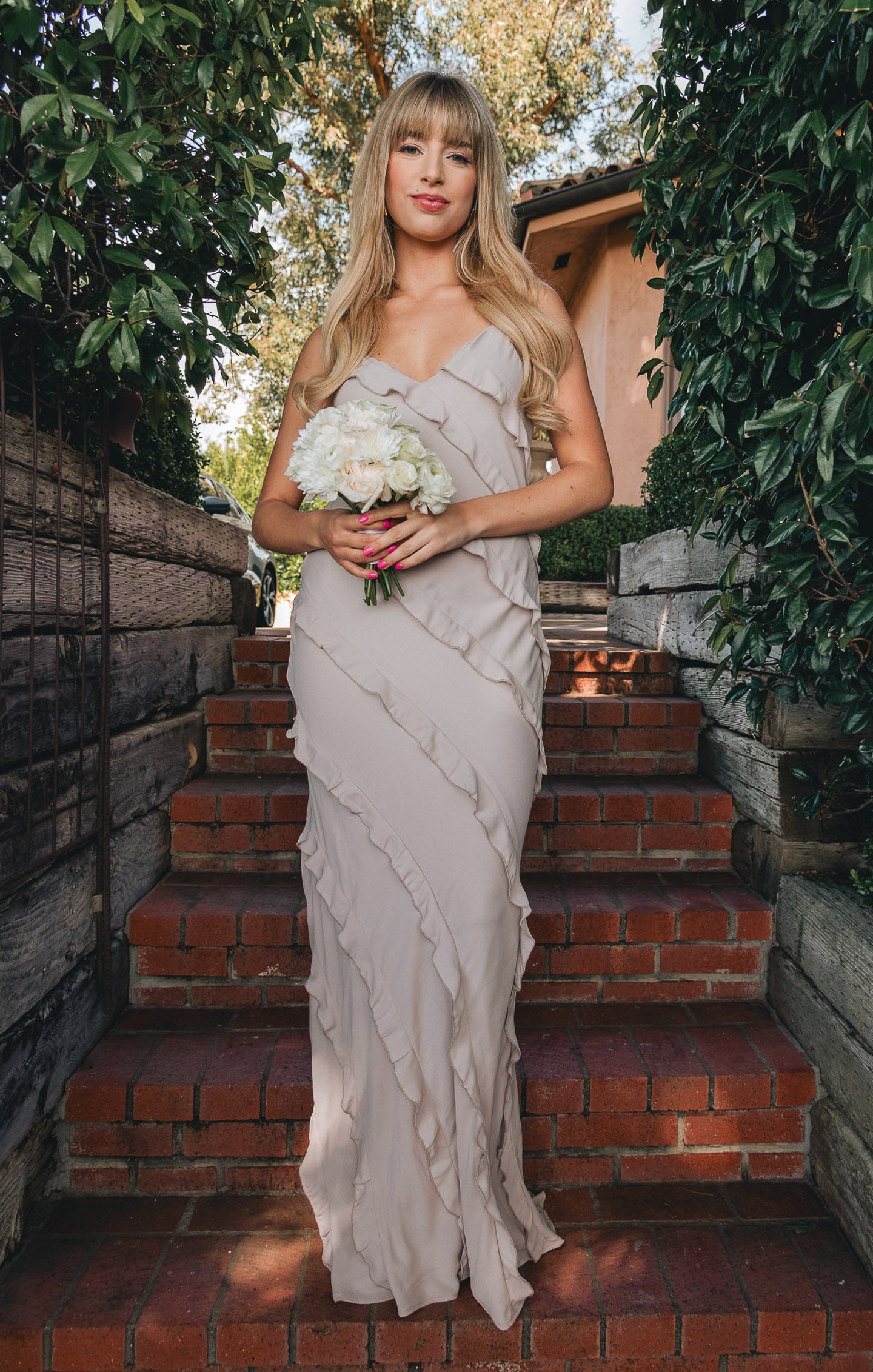 Romance Ruffle Maxi Dress for Bridesmaids & Formal Events