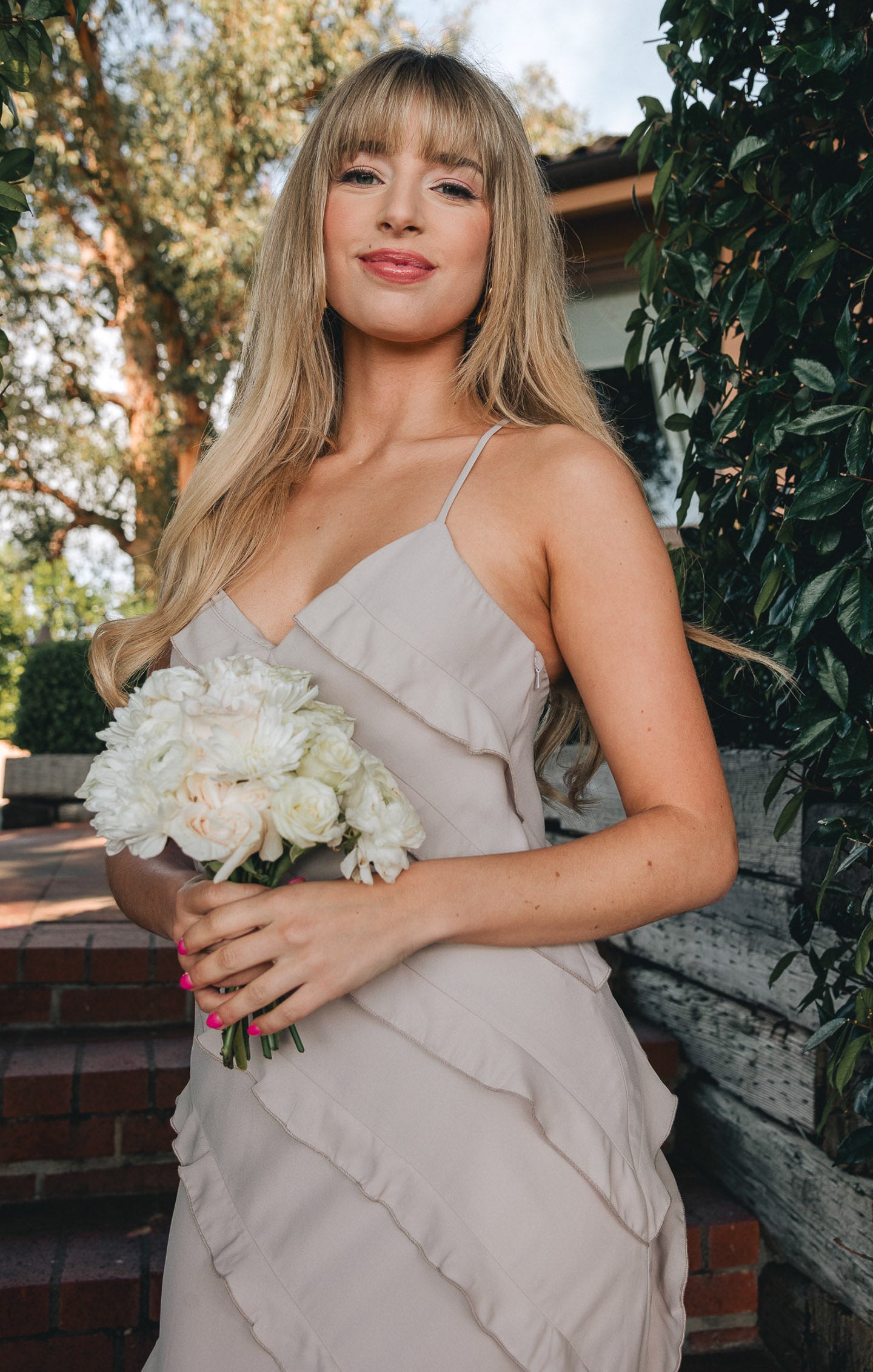 Romance Ruffle Maxi Dress for Bridesmaids & Formal Events