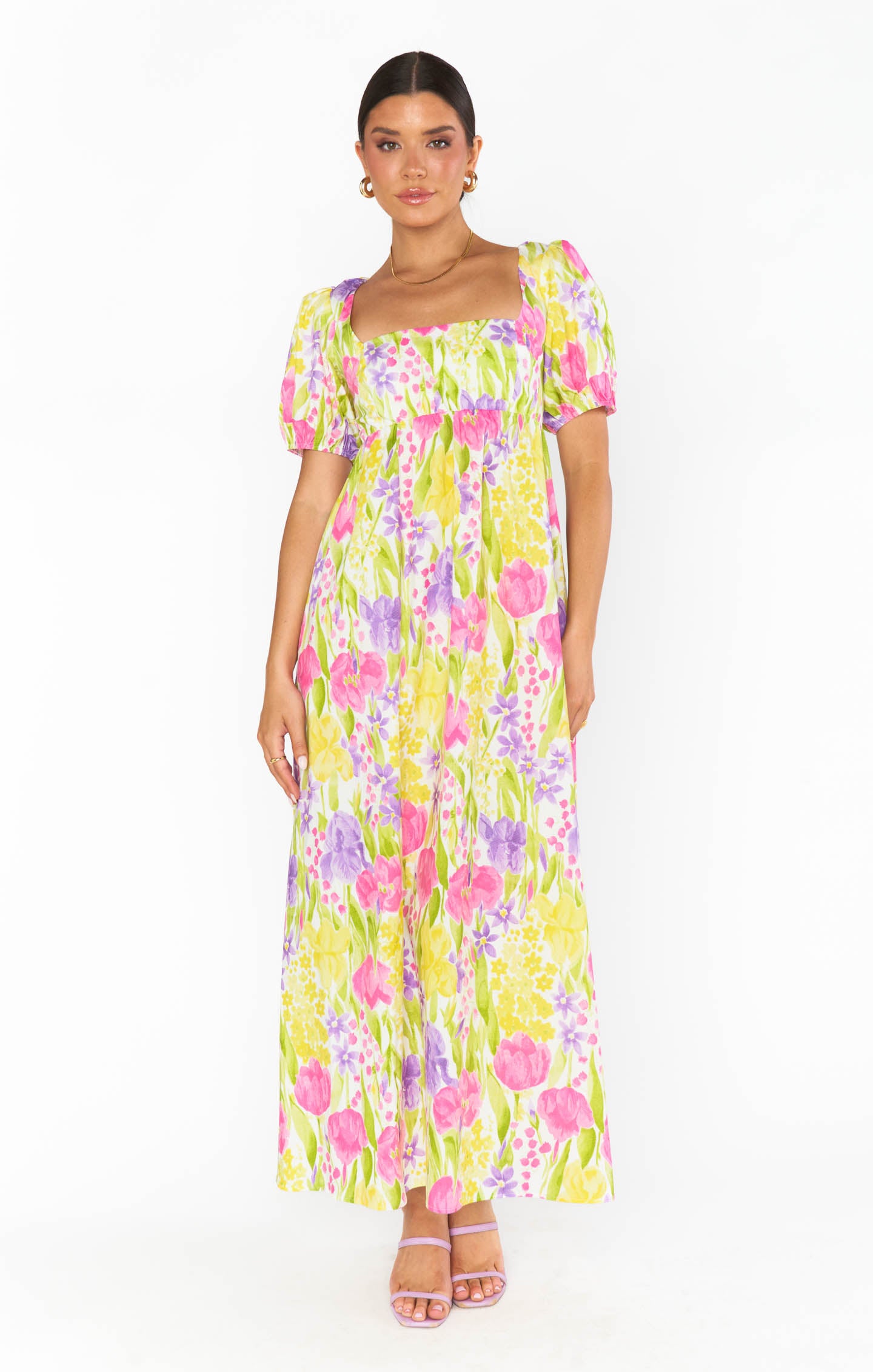 Blooming Tulips Floral Smitten Midi Dress for Spring