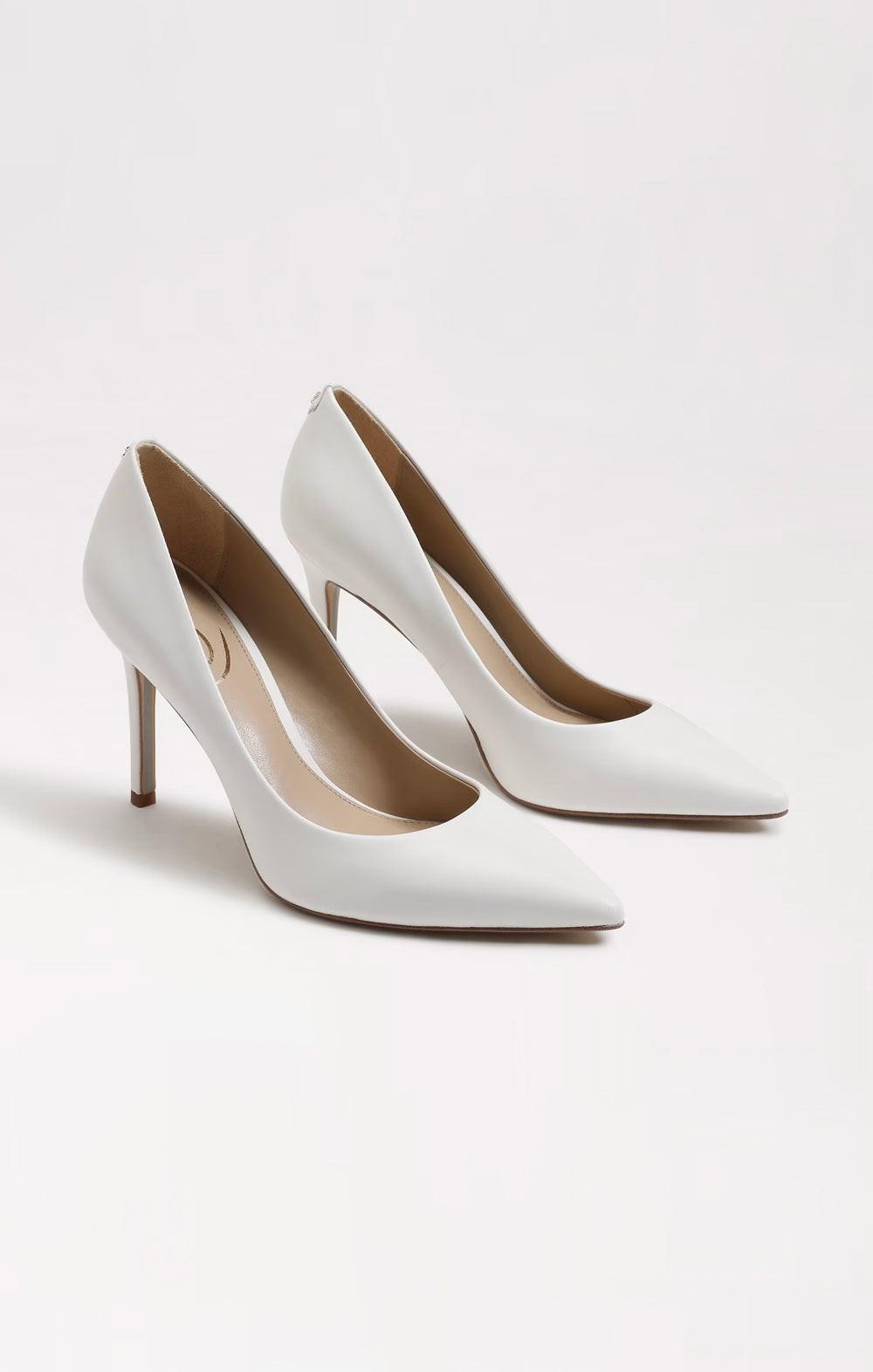 Sam Edelman Hazel White Leather Heels for Women
