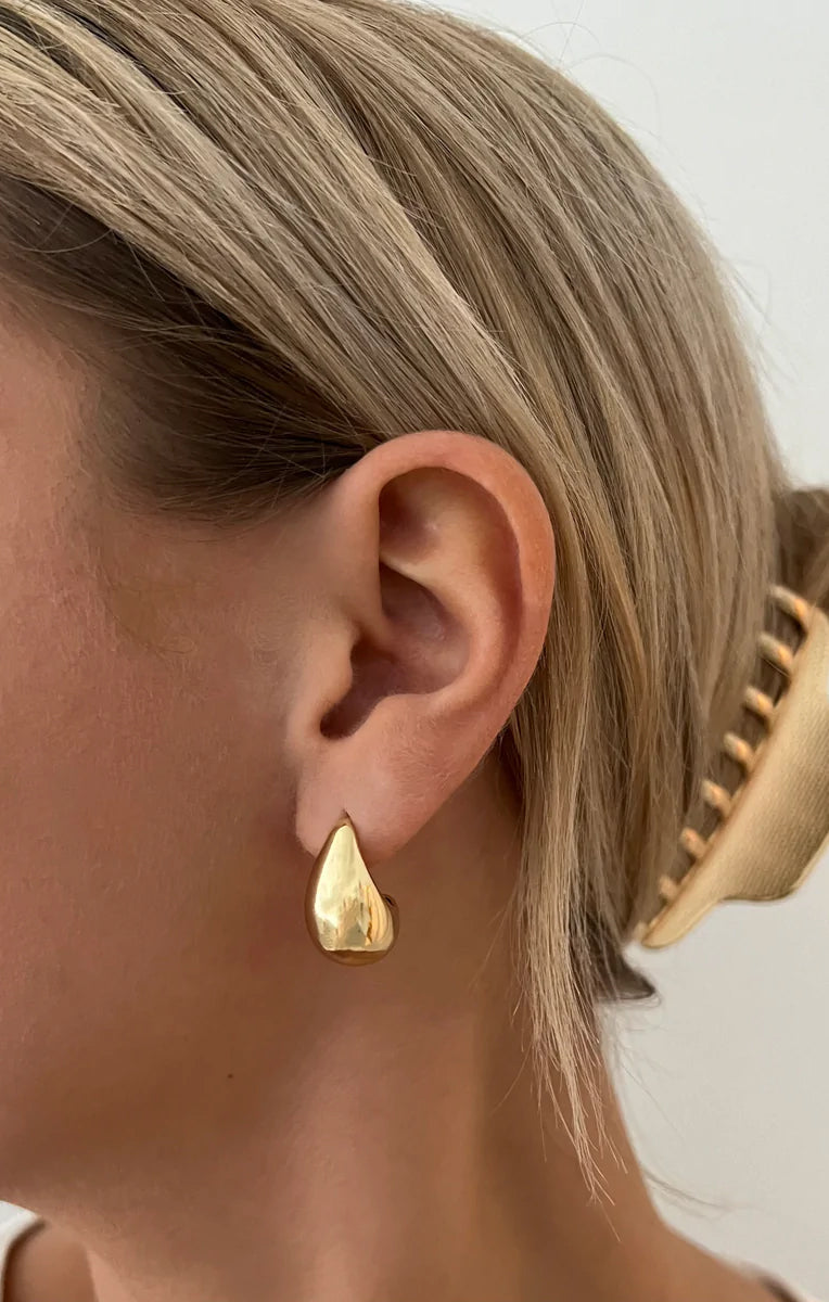 ALV Jewels 18K Gold Filled Kylie Hoop Earrings – Lightweight Statement