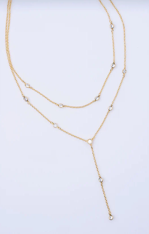 Faithy Jewels 18K Gold Plated Elle Necklace for Layering