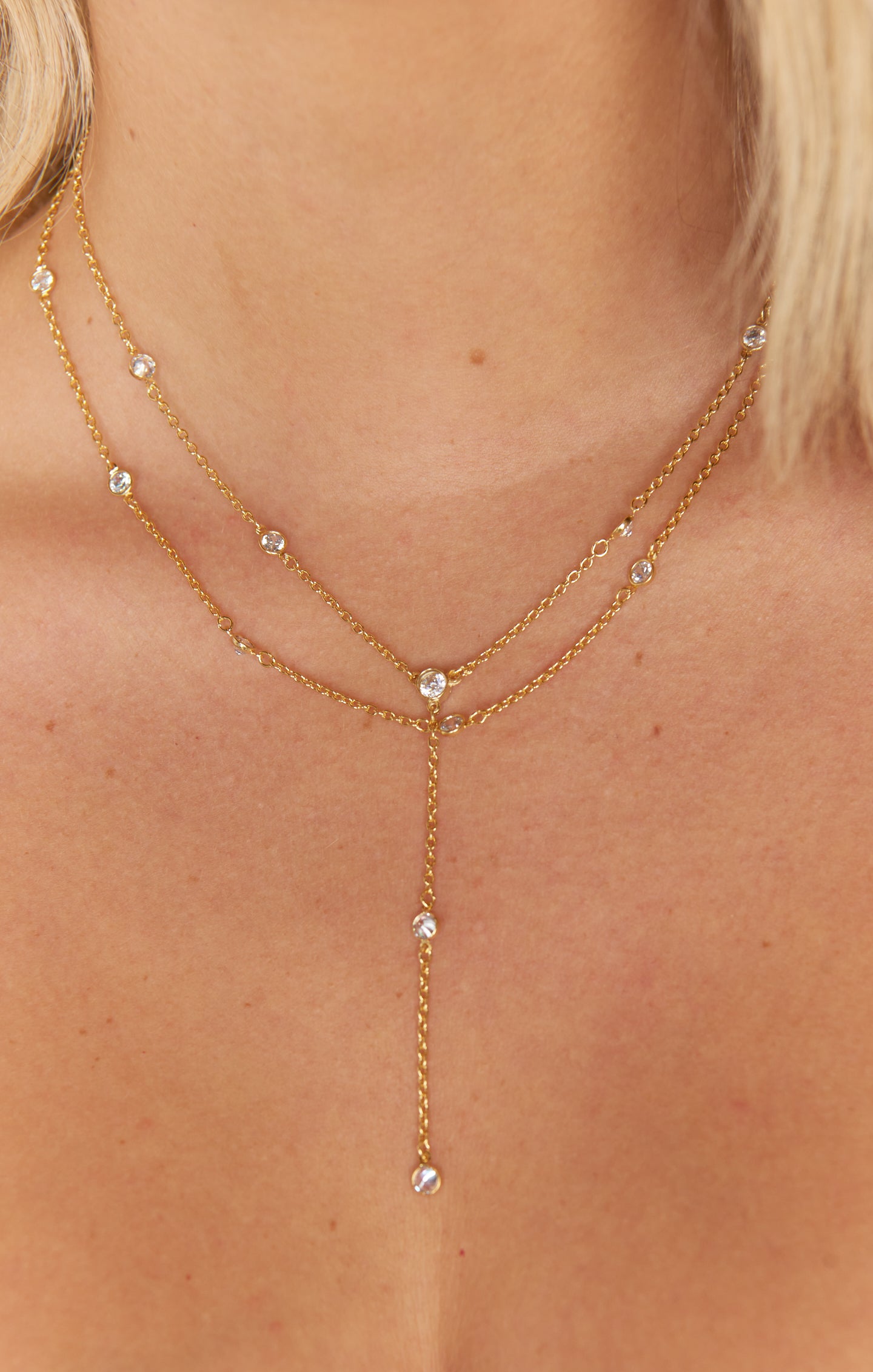 Faithy Jewels 18K Gold Plated Elle Necklace for Layering