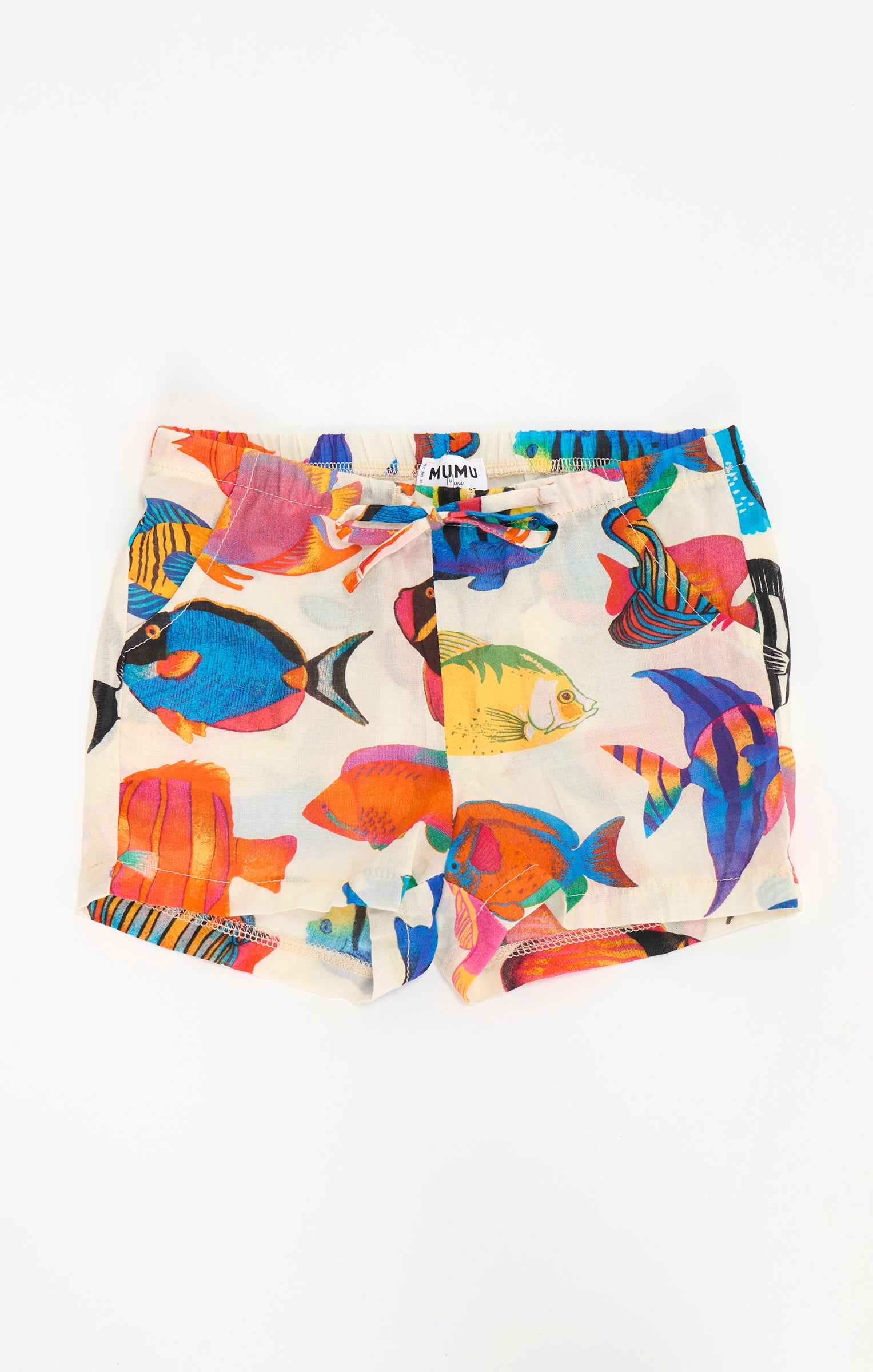 Rainbow Reef Toddler Shorts - Elastic Waist Playtime Shorts for Kids