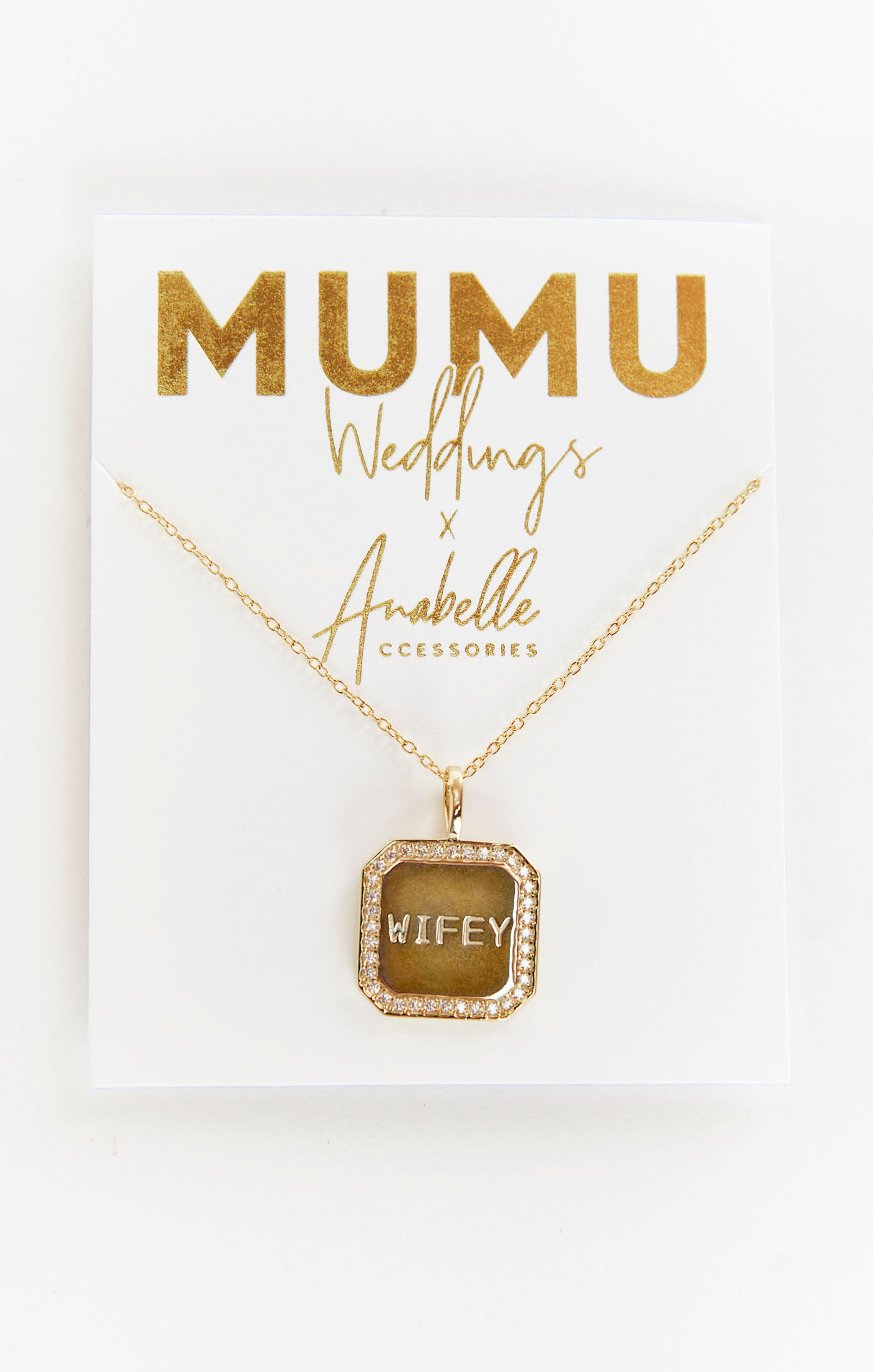 14K Gold Plated Wifey Necklace – Handmade in California