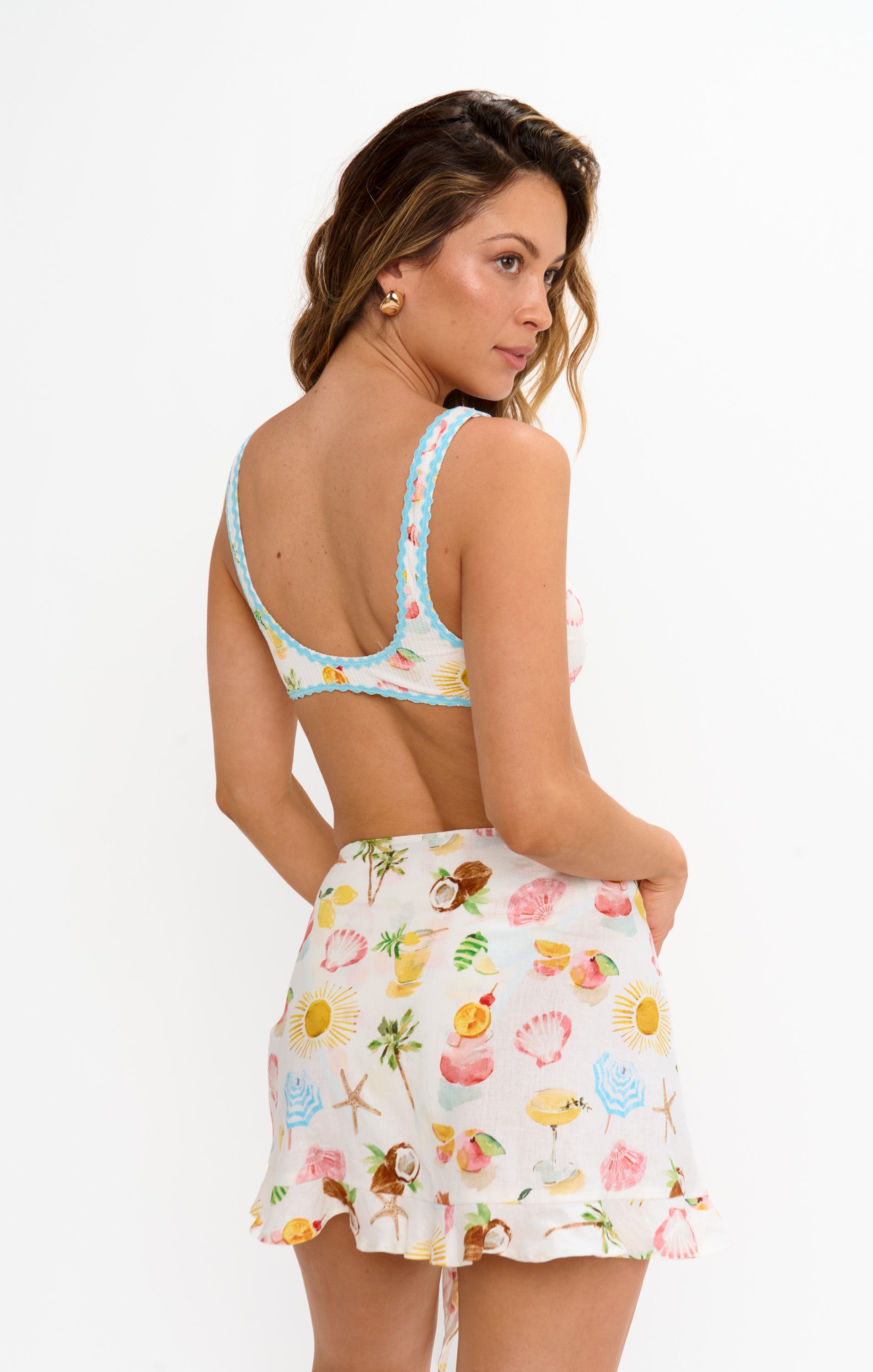 Lido Ruffle Sarong - Beach Cover-Up for Resort Wear