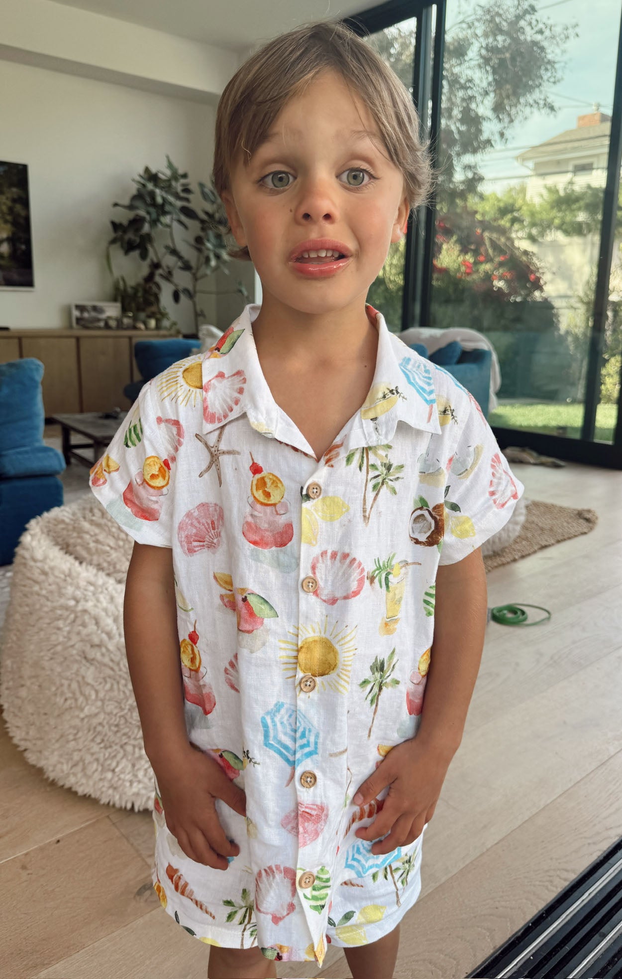 Baby Button-Up Shirt - Unisex Casual Top for Toddlers