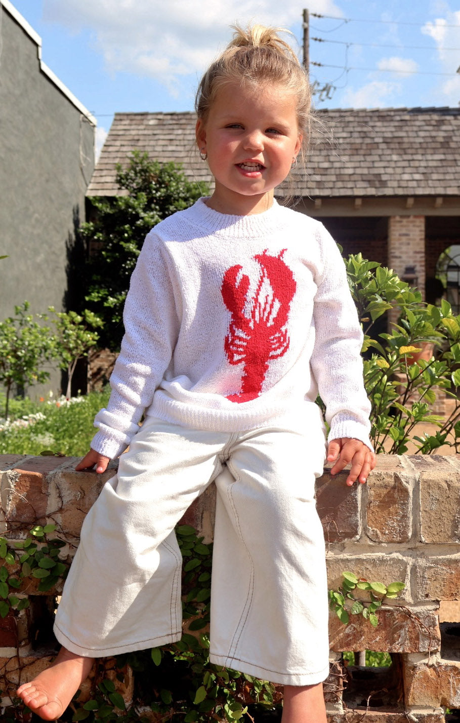 Baby Lobster Knit Sweater - Little Woodsy Cozy Summer Cardigan