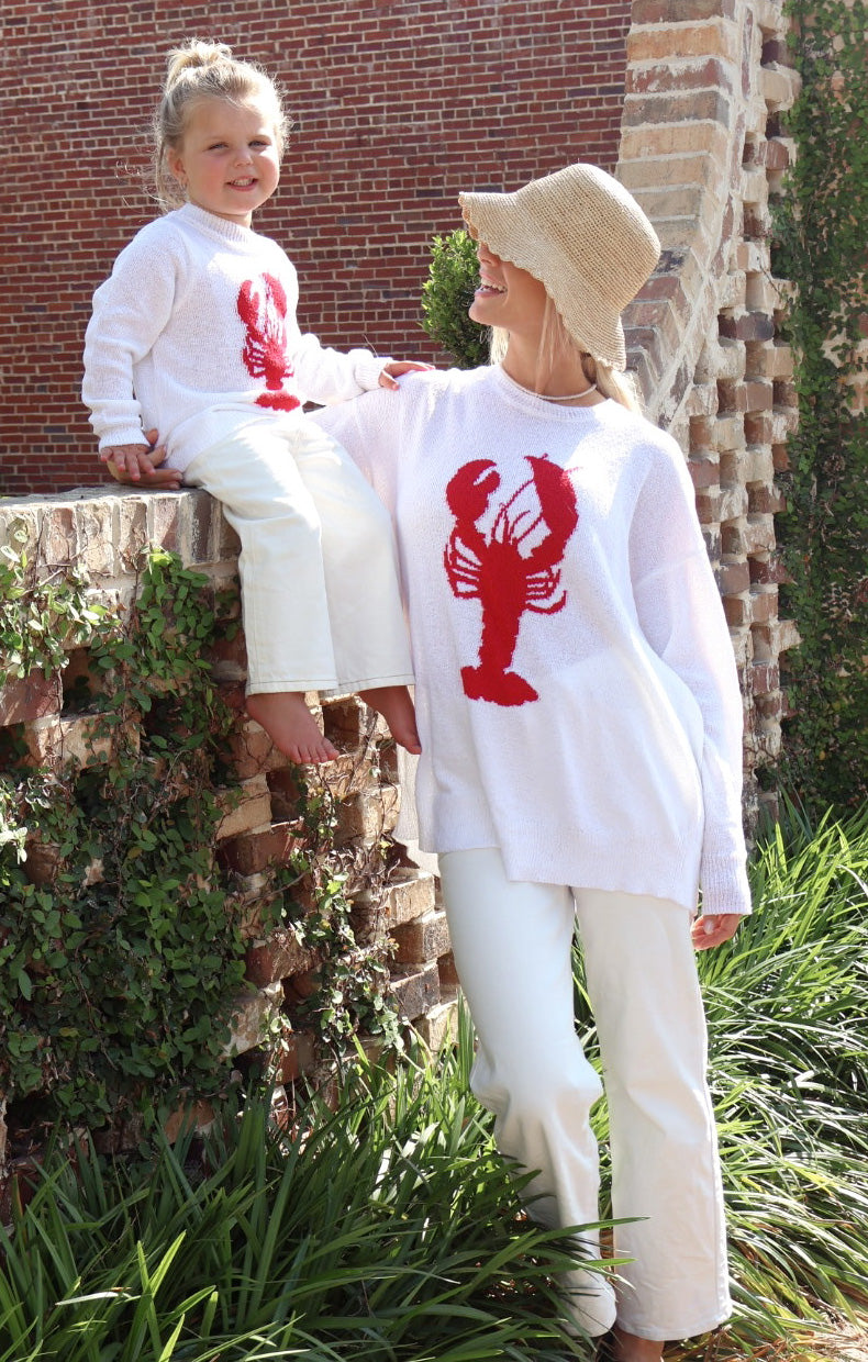 Baby Lobster Knit Sweater - Little Woodsy Cozy Summer Cardigan