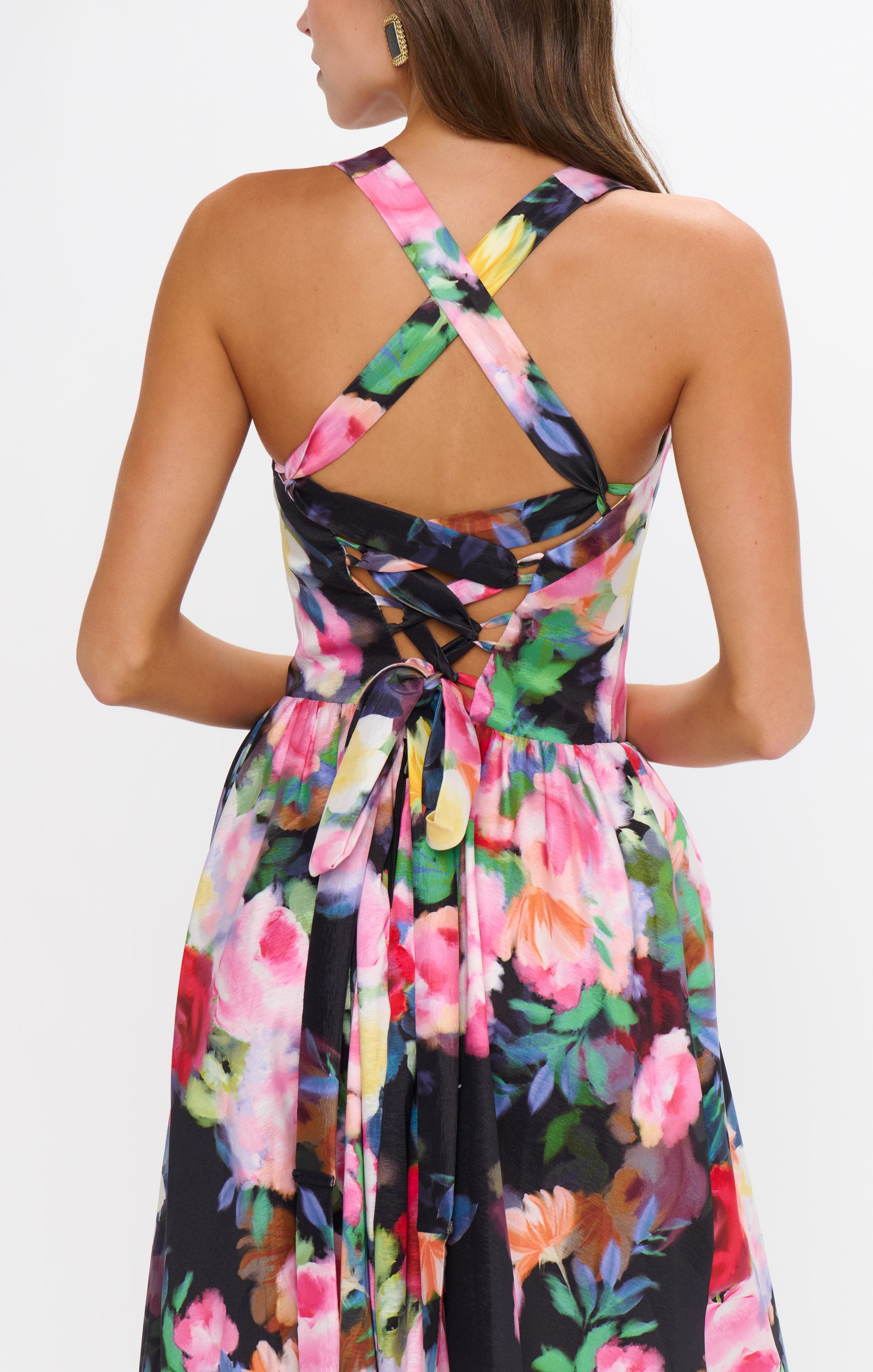 Abigail Sweetheart Corset Maxi Dress with Leg Slit