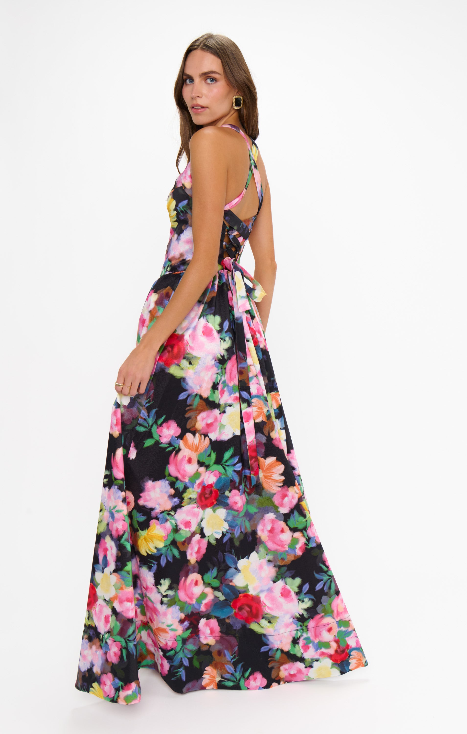Abigail Sweetheart Corset Maxi Dress with Leg Slit