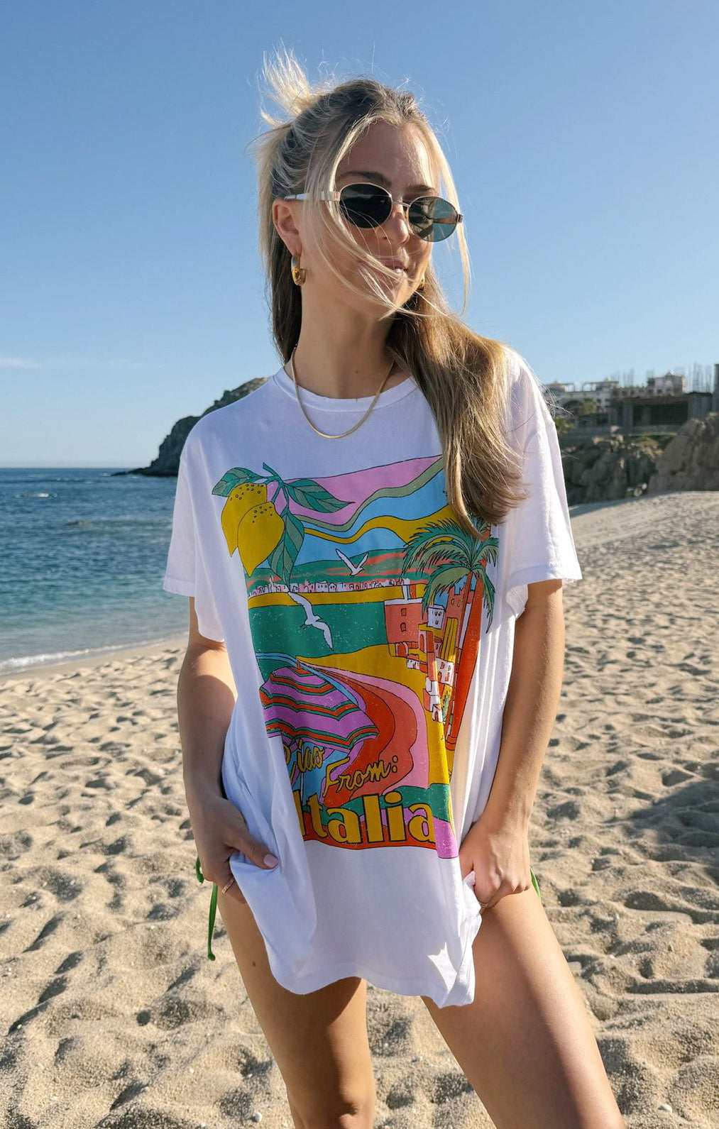 Italia Graphic Tom Tee - Casual Cute T-Shirt for Women & Men