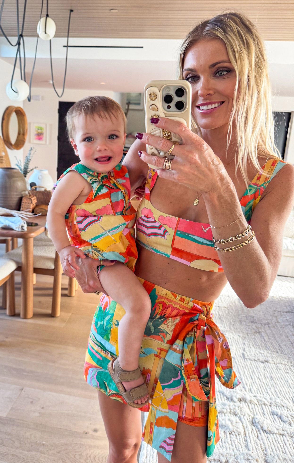 Rowan Baby Onesie with Italian Print & Snap Buttons