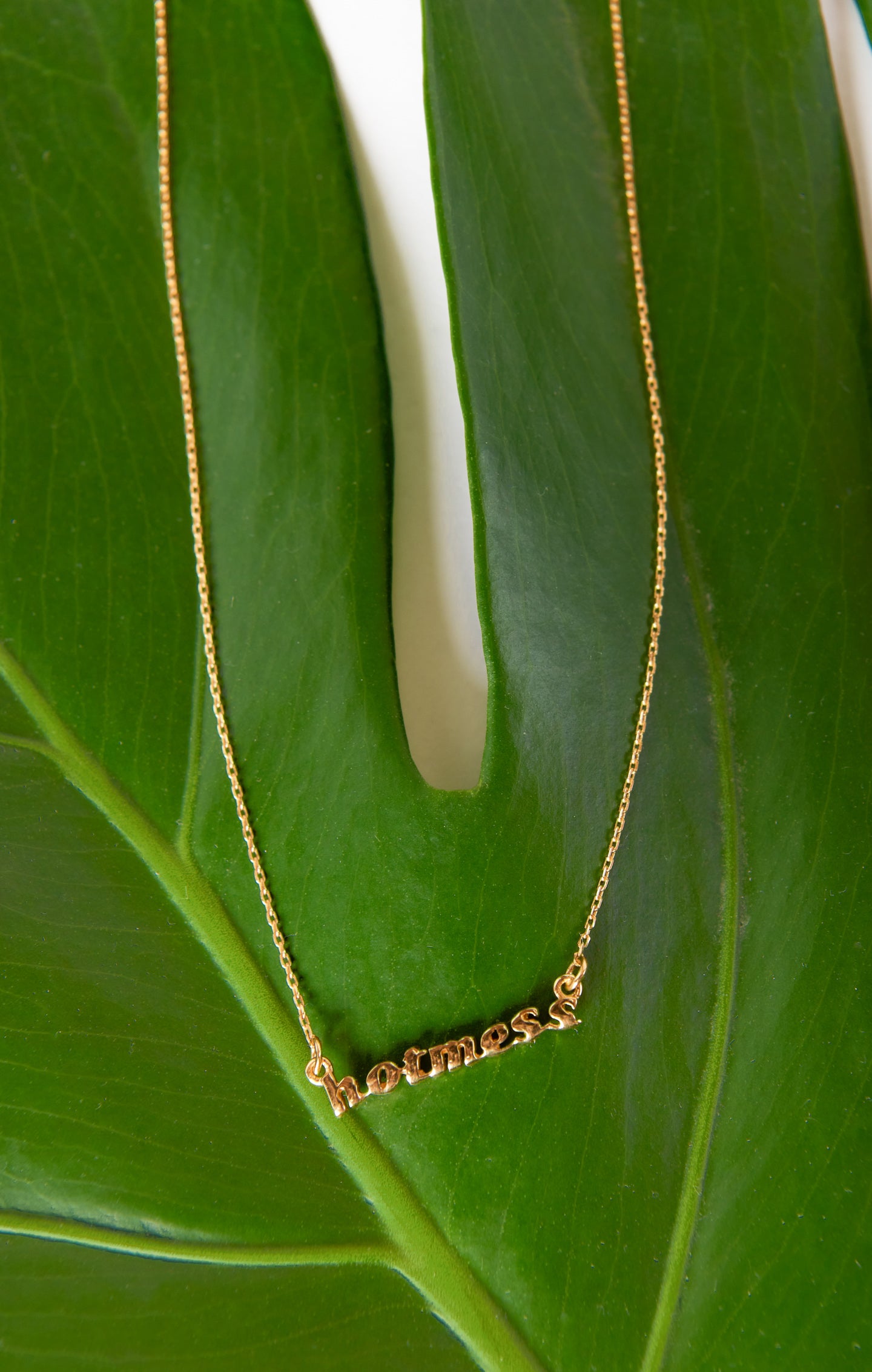 Jonesy Wood Gold Hot Mess Script Necklace - Chic & Comfortable