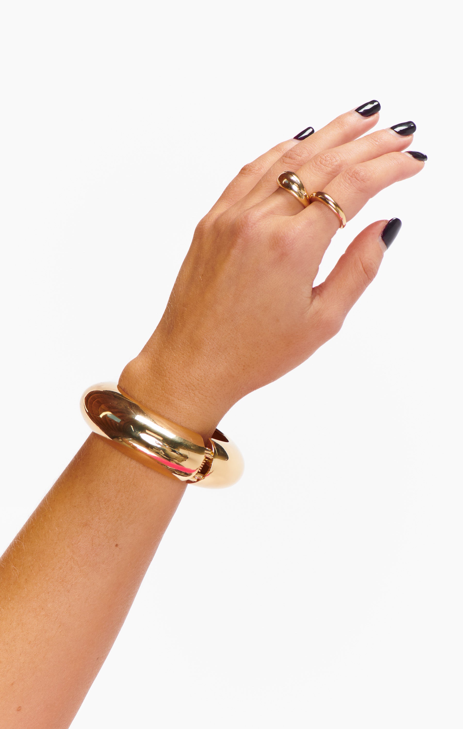 Celina Gold Large Bangle for Everyday Wear