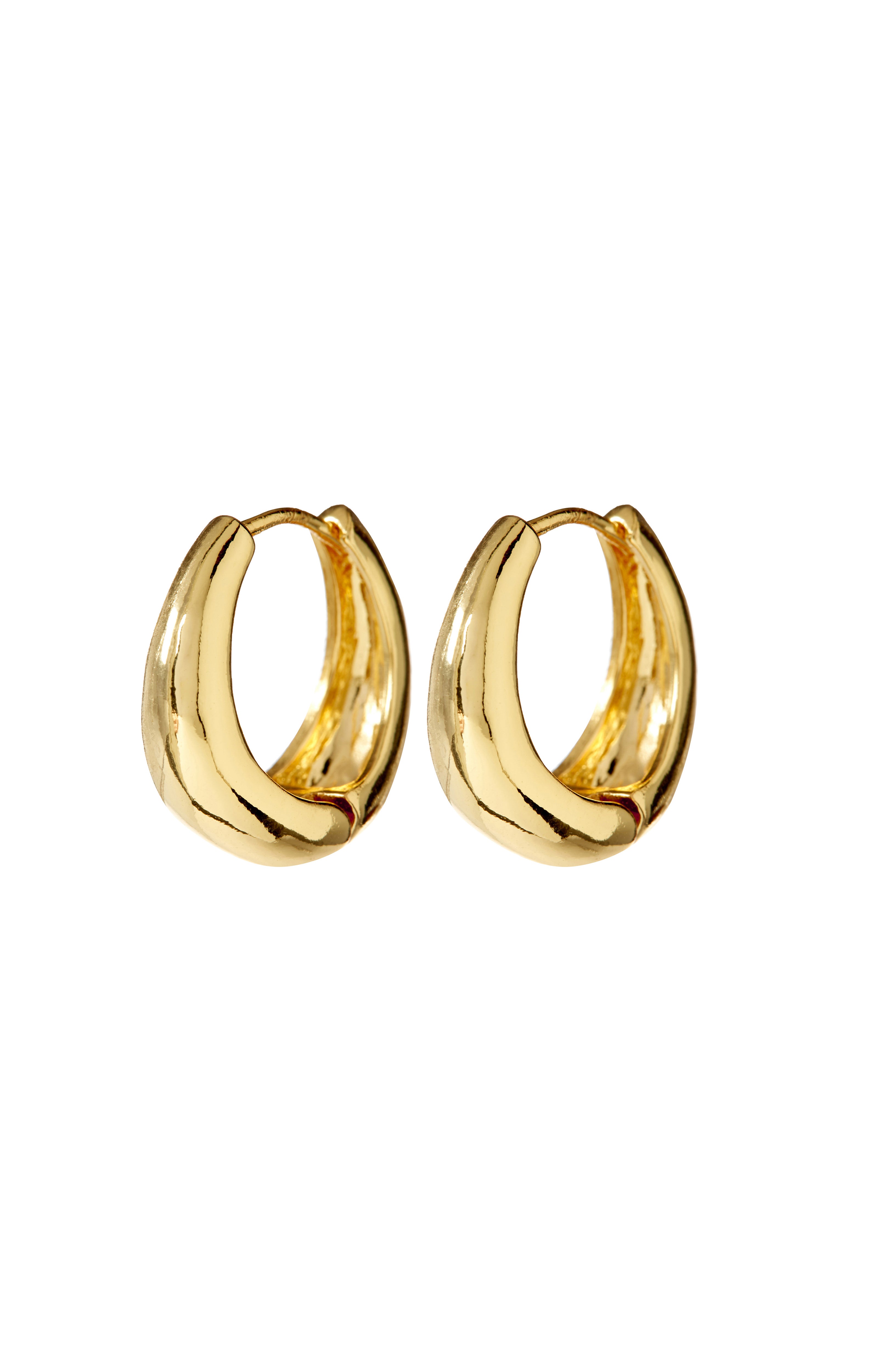 LUV AJ 14K Gold Plated Marbella Hoop Earrings for Everyday Wear