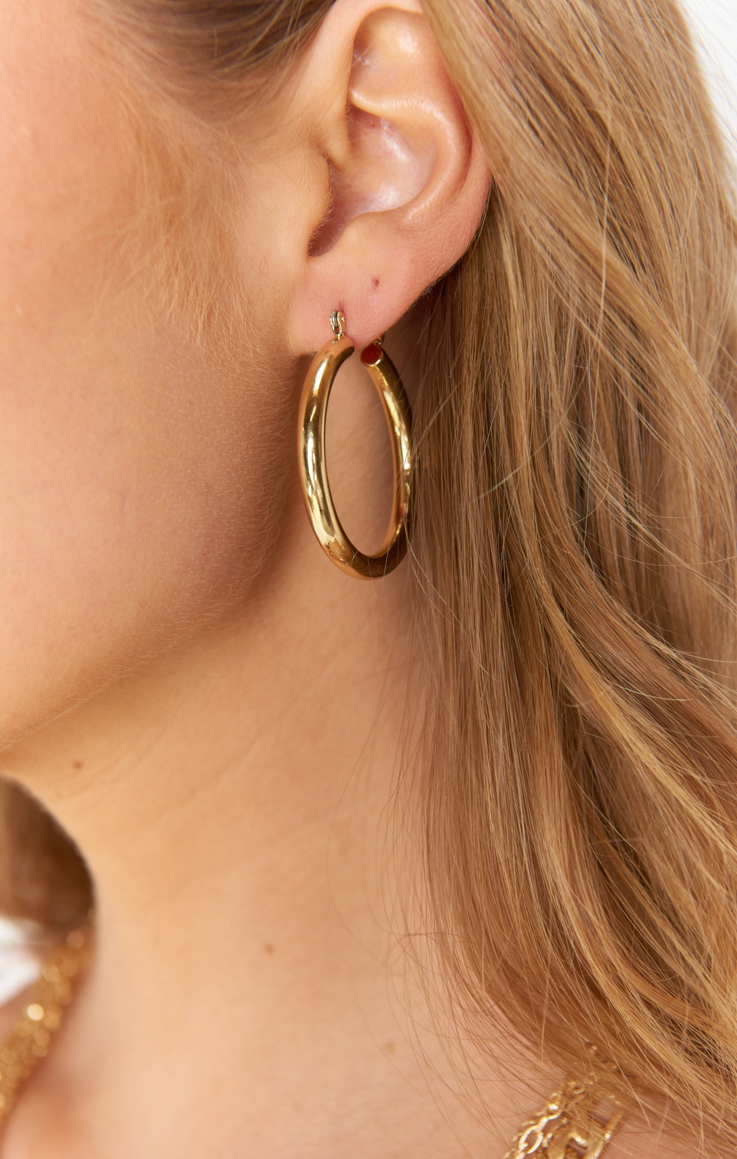 Luv AJ Gold Chiara Tube Hoop Earrings
