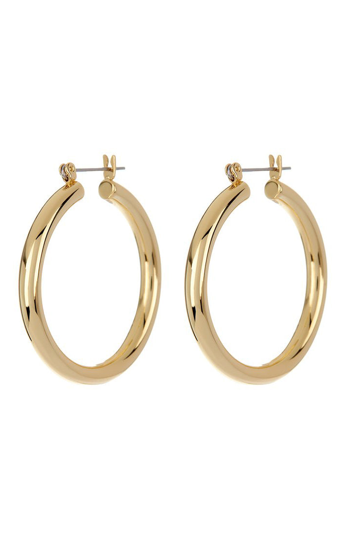 Luv AJ Gold Chiara Tube Hoop Earrings