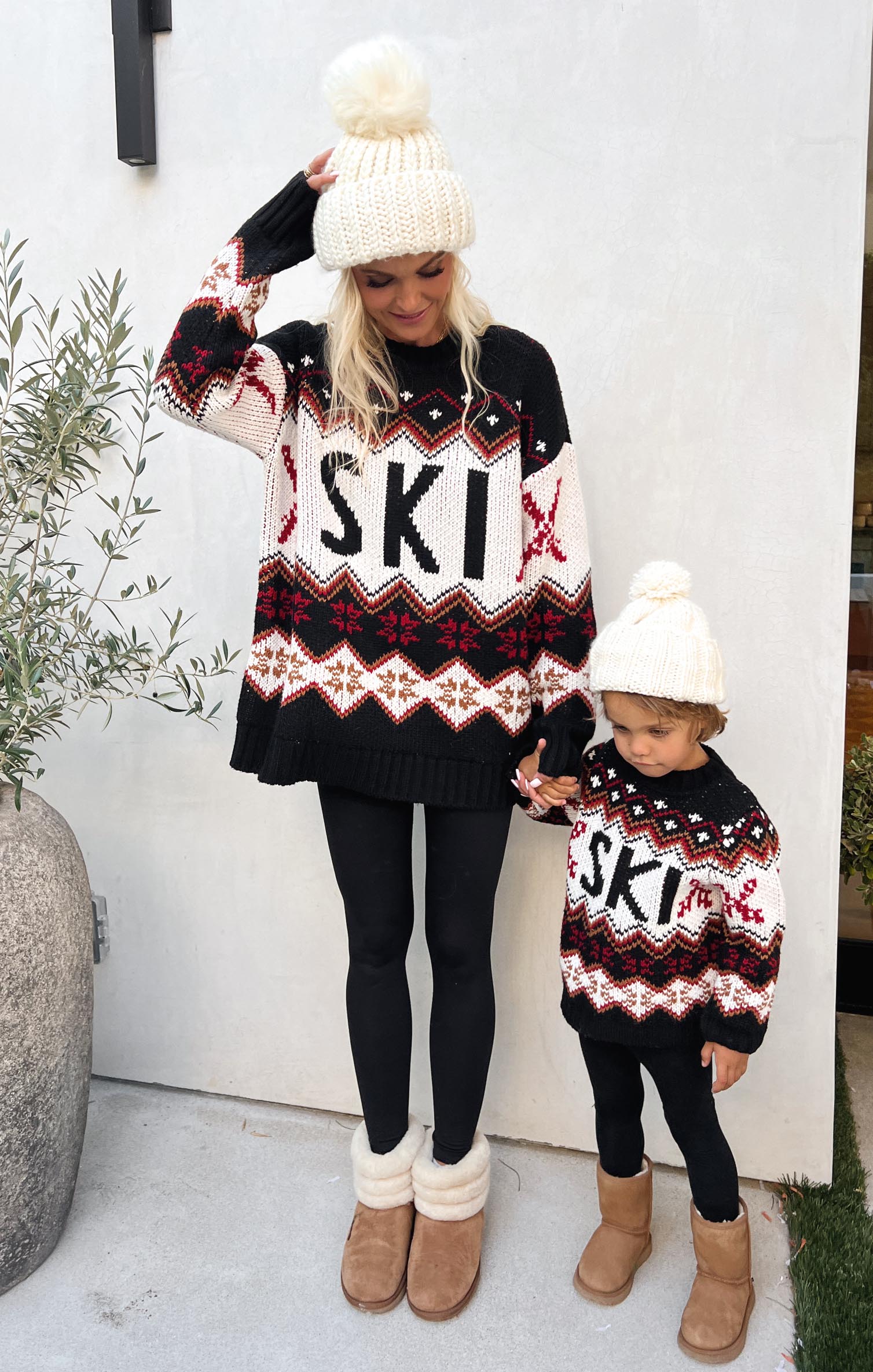 Cozy Ski Knit Sweater for Kids - Mini Ski-In Style