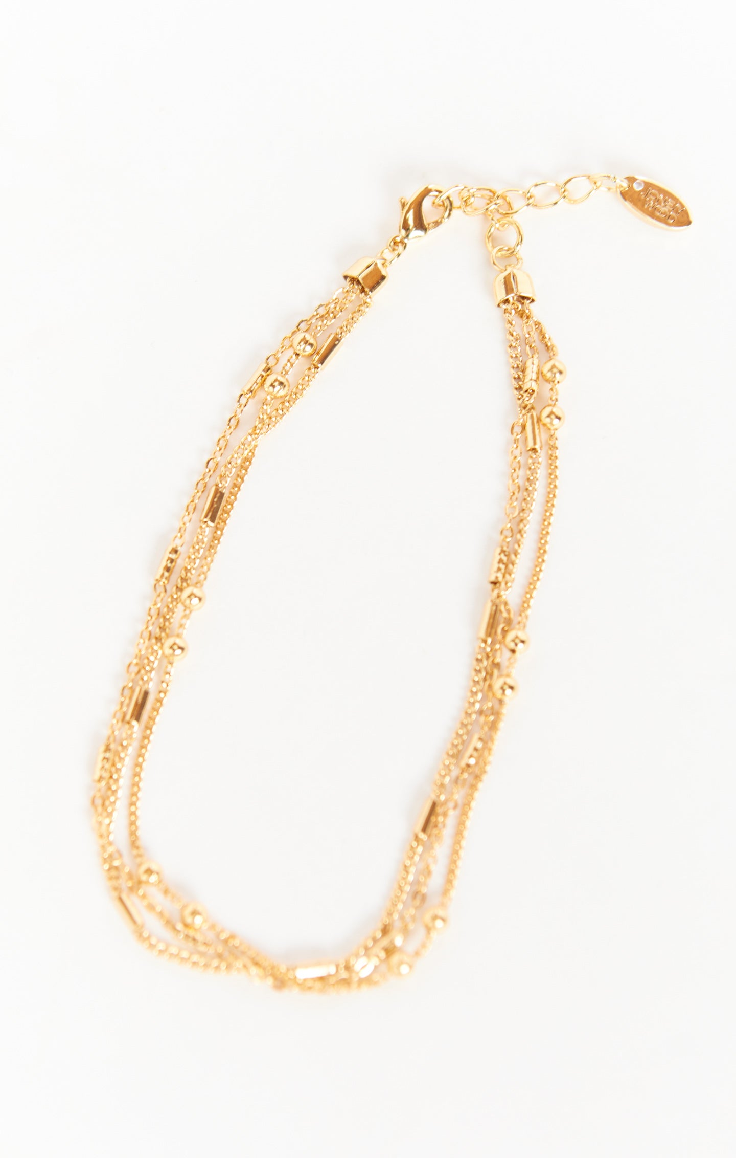 Jonesy Sybil 18K Gold Plated Multi-Chain Anklet with Extender