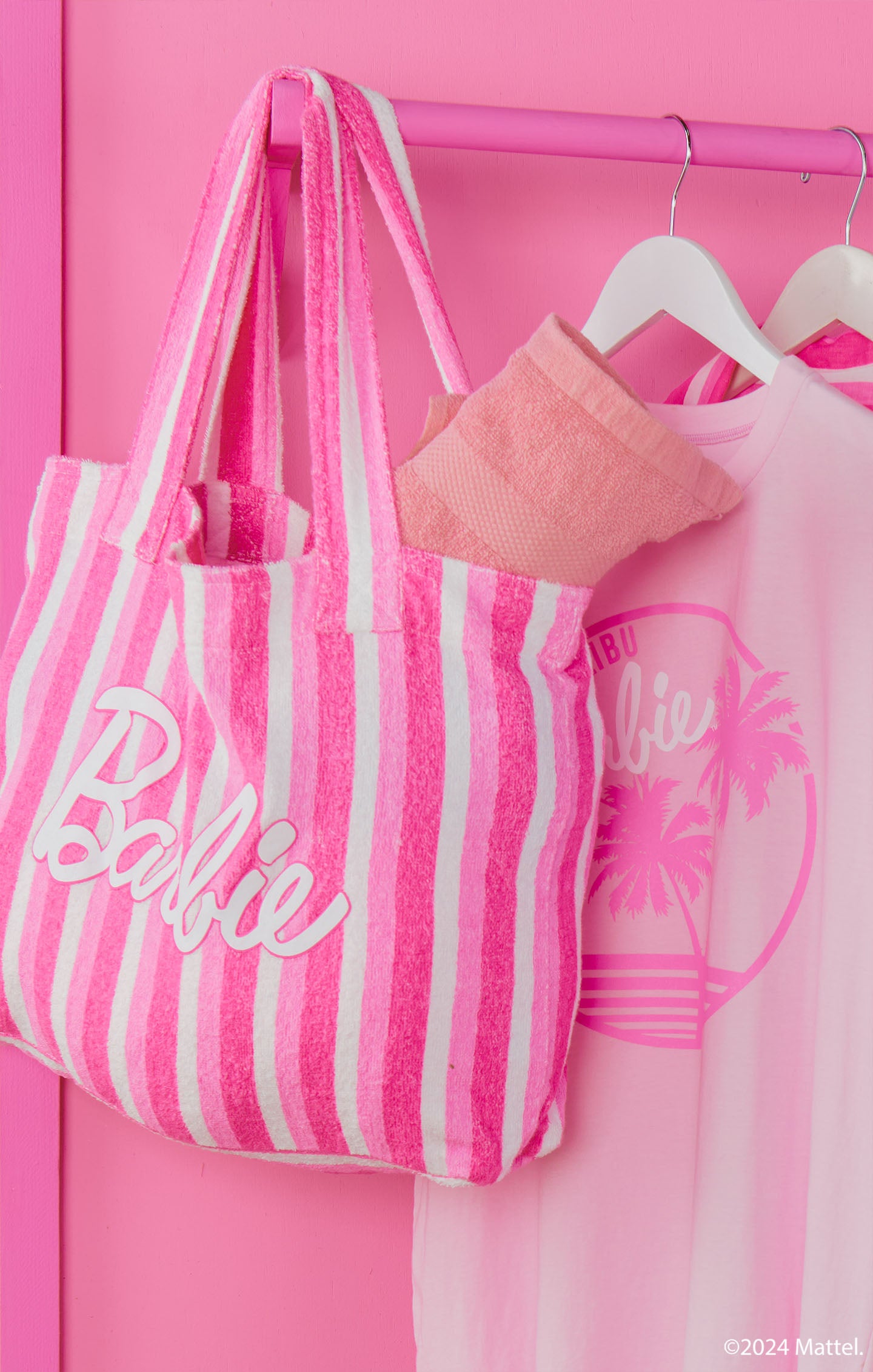 Barbie DreamHouse Stripe Terry Tote Bag