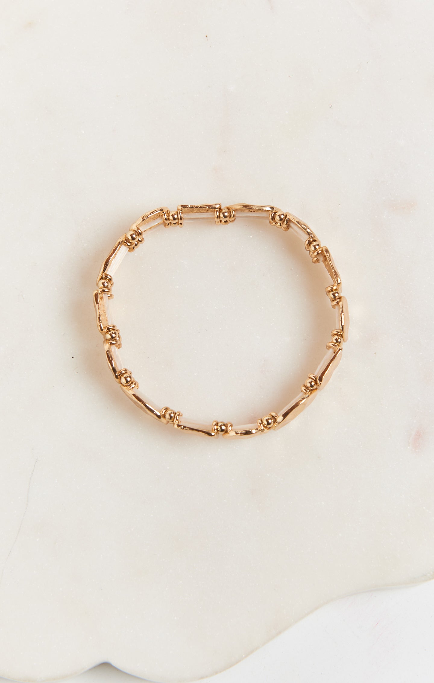 Gold Hammered Rivalry Bracelet - Stackable Jewelry