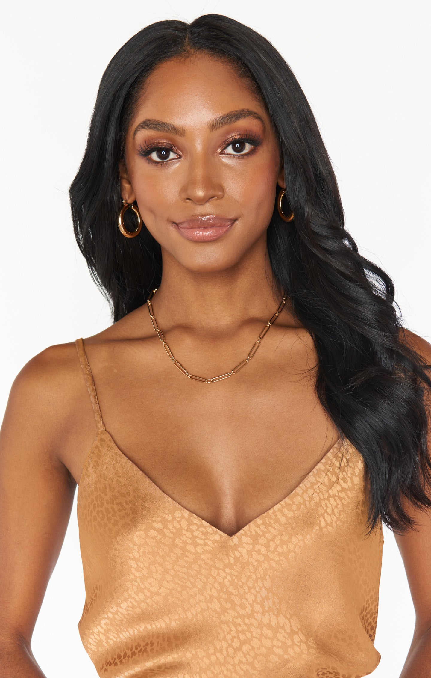 LUV AJ Roma Gold Chain Necklace with Removable Charm