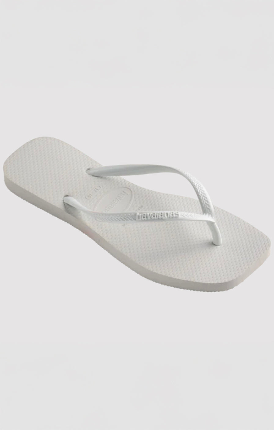 Havaianas Slim Square Toe Flip Flops in White