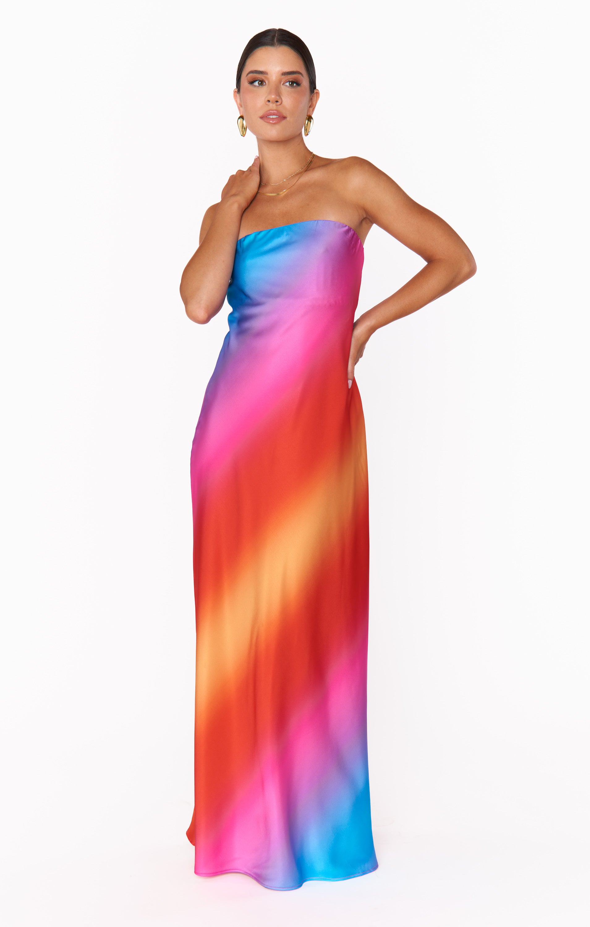 Sunset Ombre Taylor Tube Maxi Dress - Strapless & Silky