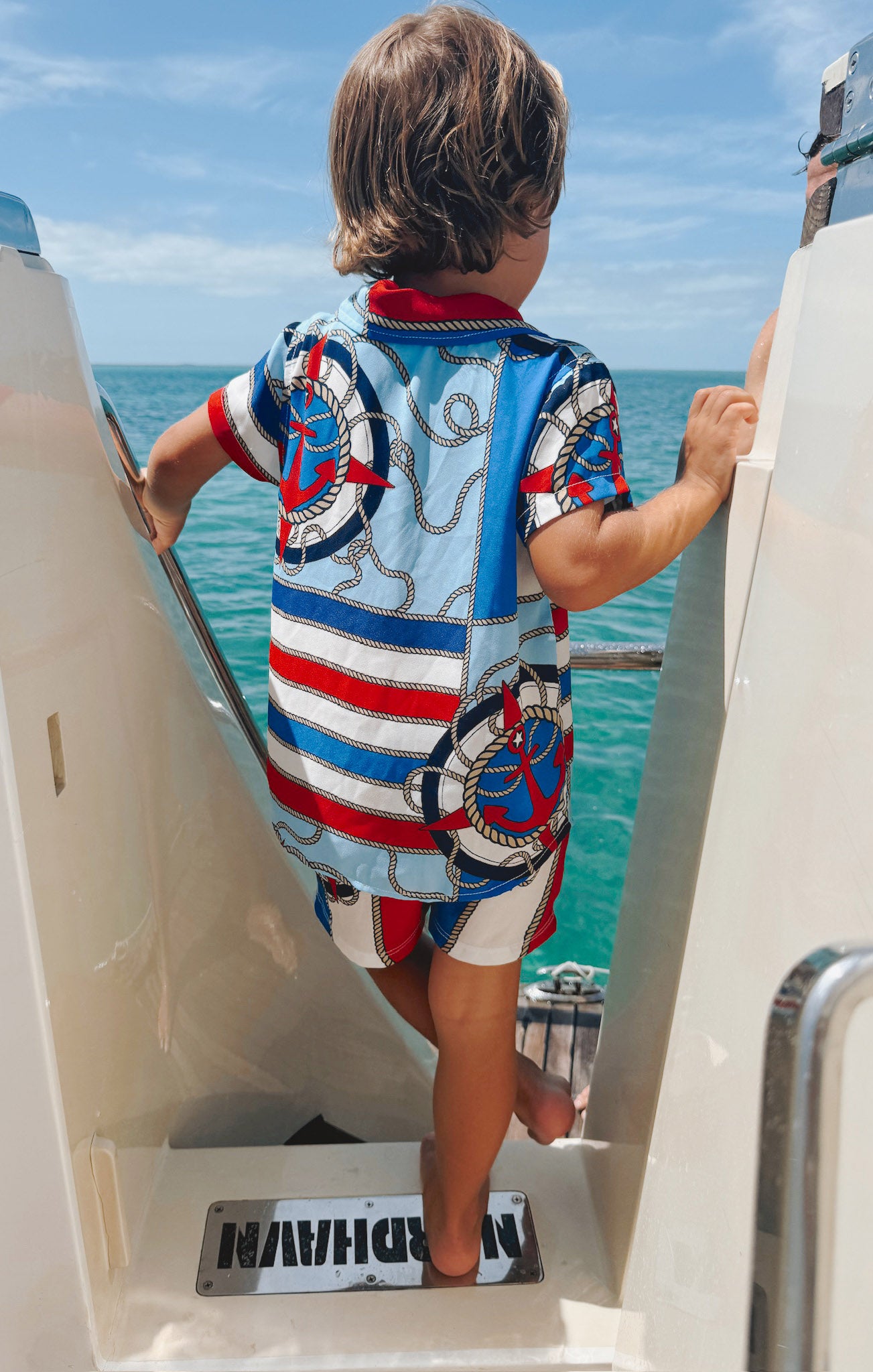 Kids' Anchors Away Shorts - Adjustable Waist & Matching Set