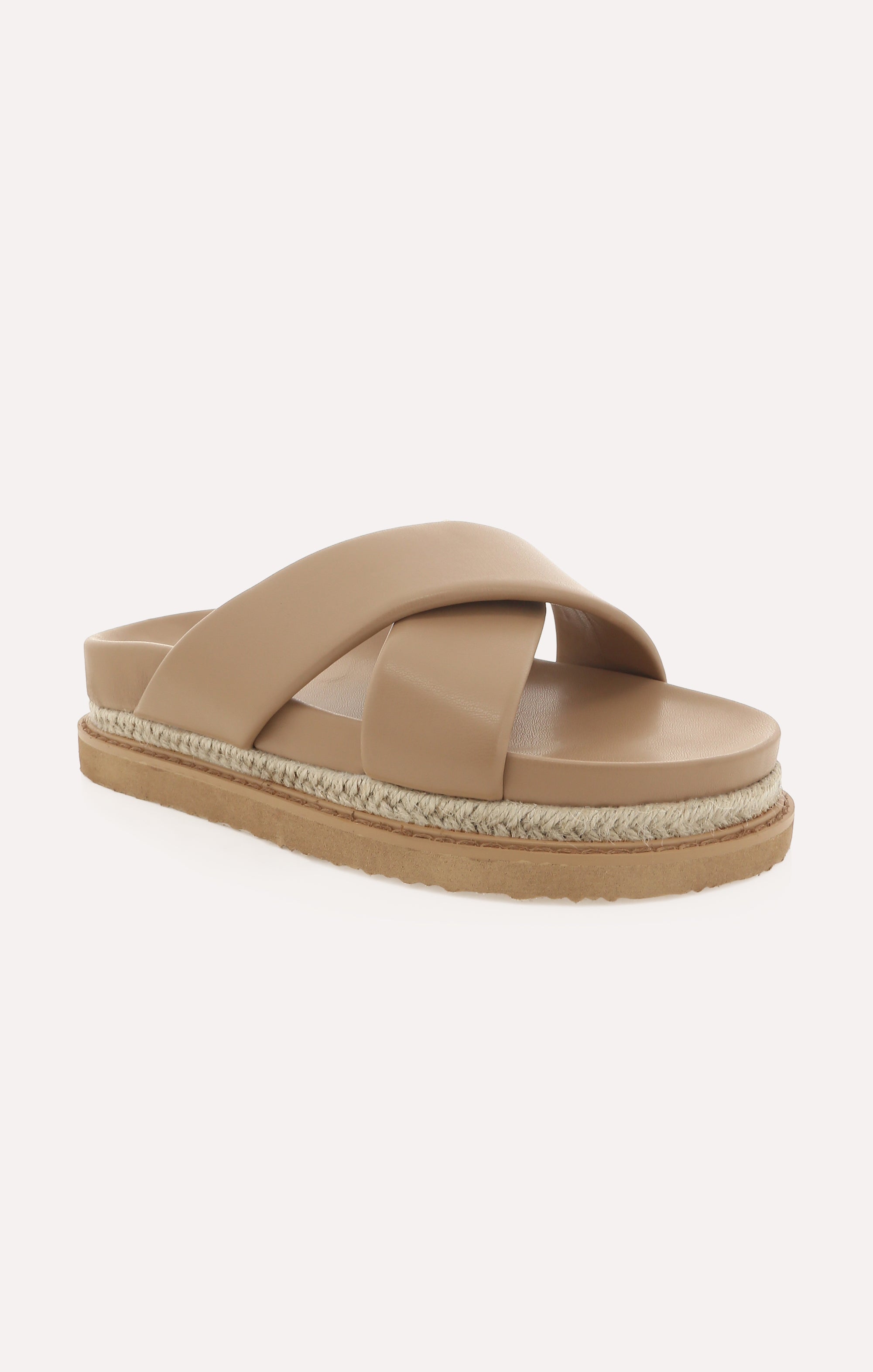 Billini Arabel Platform Slide Sandals in Clay