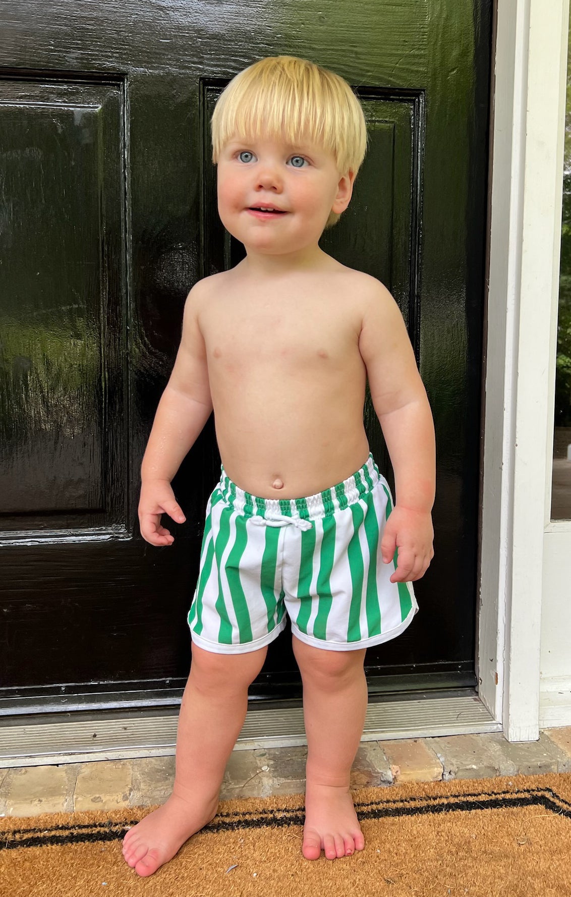 Striped Beach Bum Trunks for Kids - Center Court Style