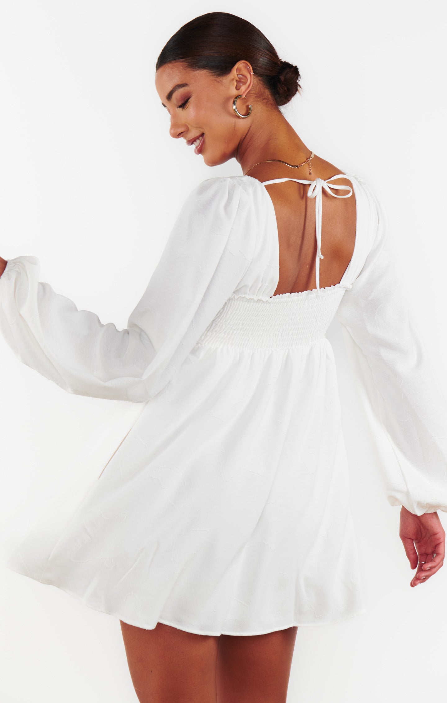 Marianna Mini Dress - White Butterfly Clip Bridal Gown