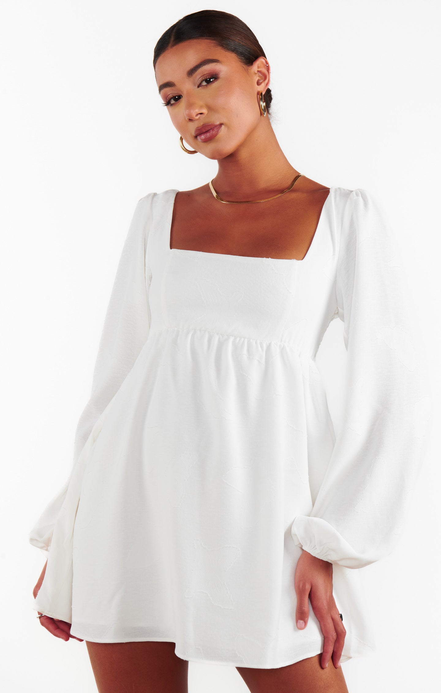 Marianna Mini Dress - White Butterfly Clip Bridal Gown