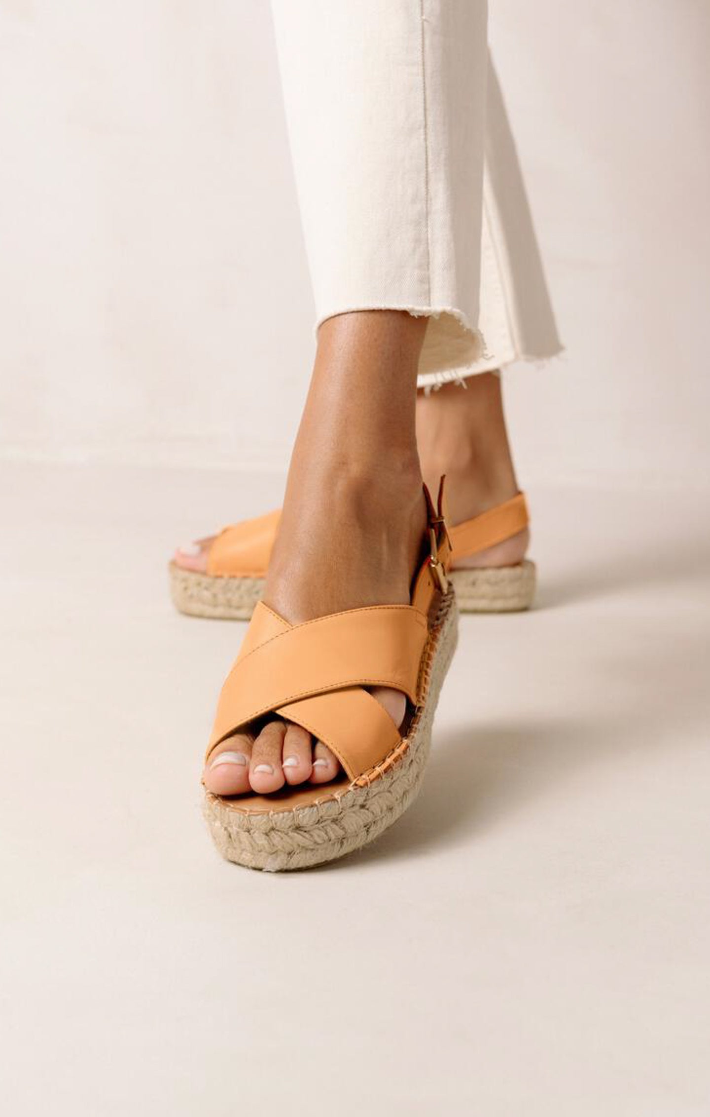 Alohas Tangy Orange Platform Sandals for Women