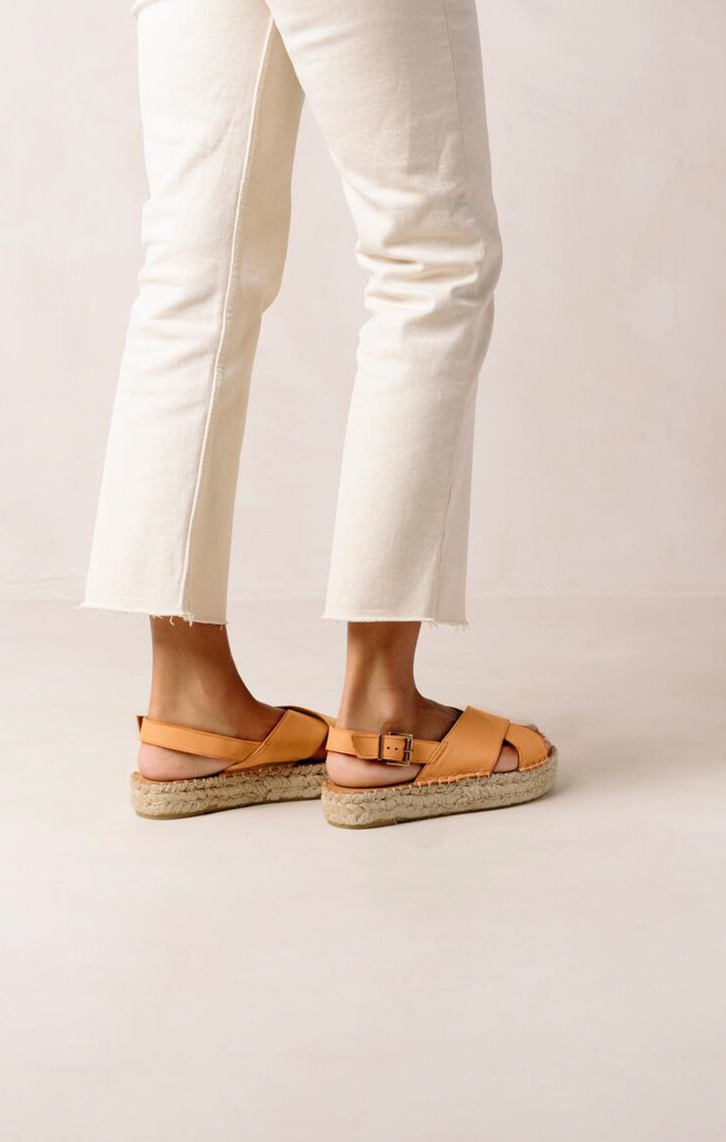 Alohas Tangy Orange Platform Sandals for Women