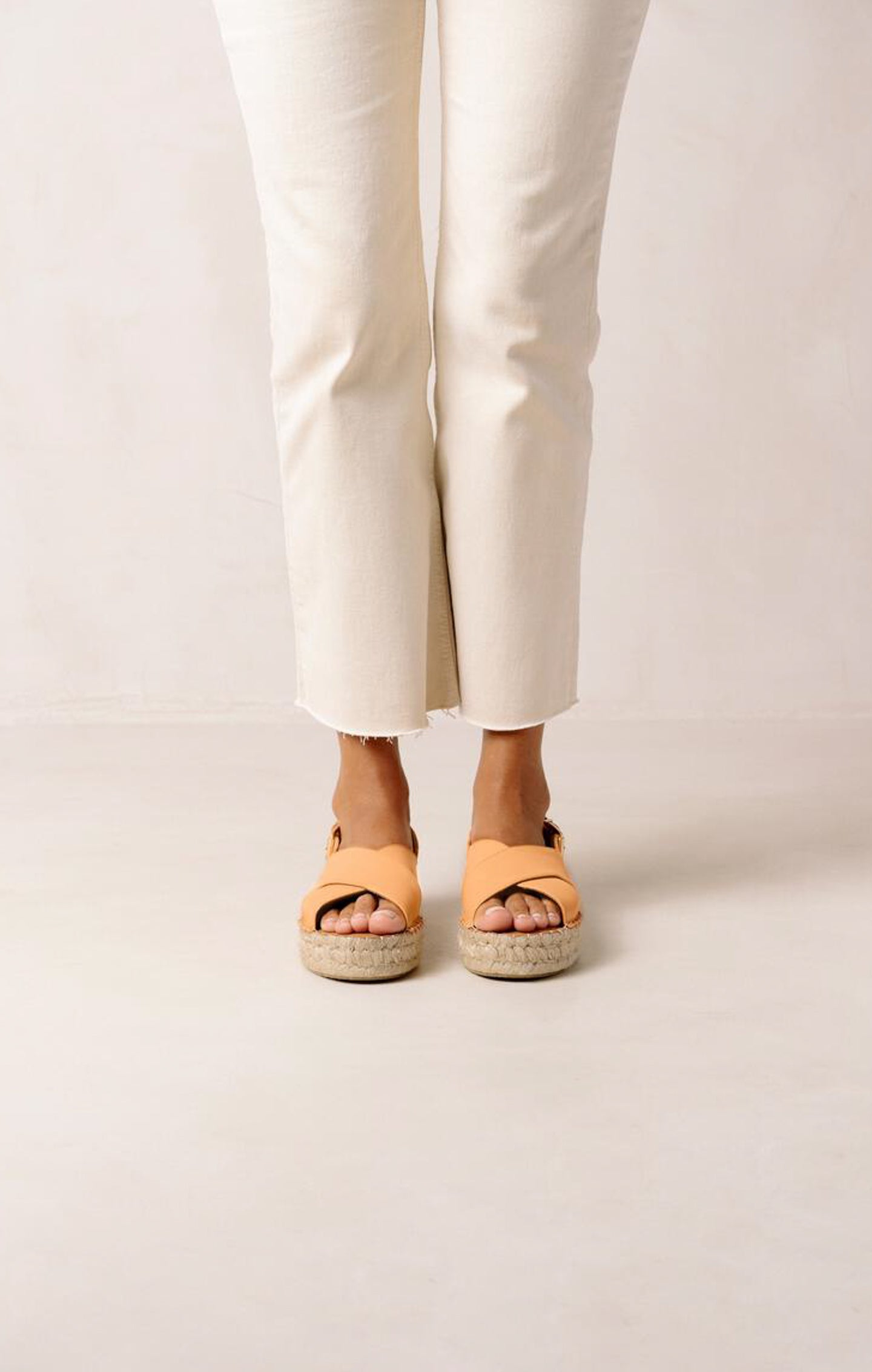 Alohas Tangy Orange Platform Sandals for Women