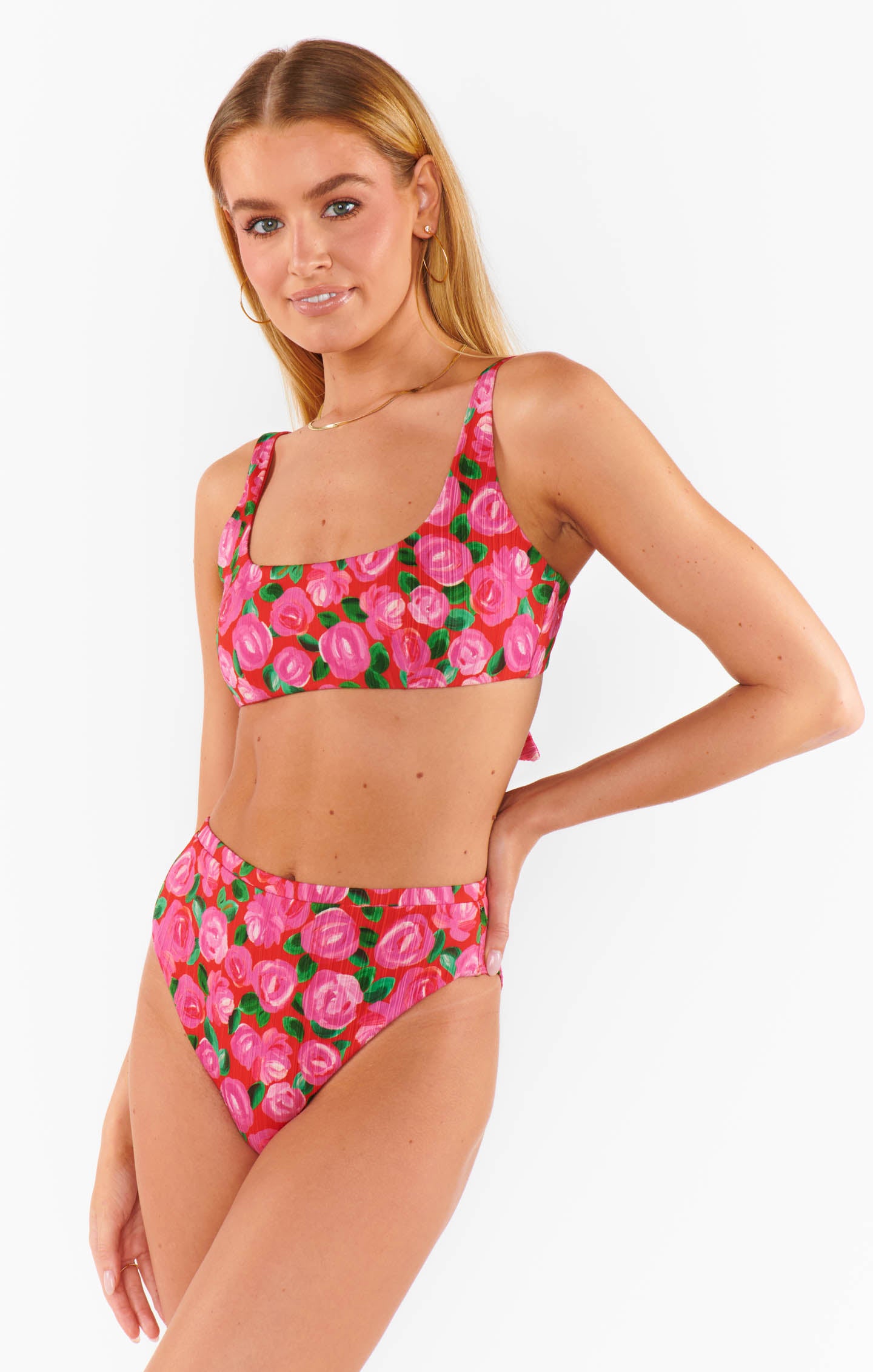 Rosie Blooms Sanibel High Waisted Swim Bottoms - Micro Rib