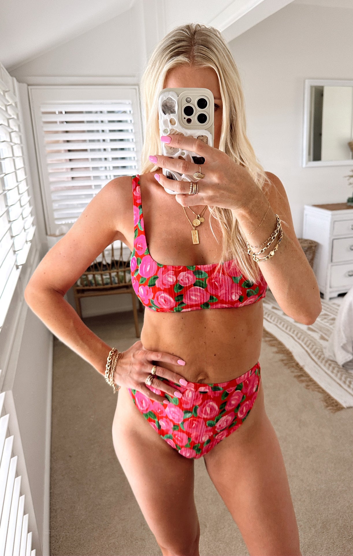 Rosie Blooms Sanibel High Waisted Swim Bottoms - Micro Rib