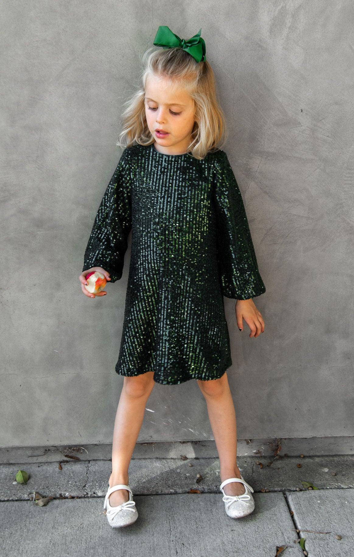 Emerald Sequin Girls' Dress - Twirly & Sparkly Once Upon A Time