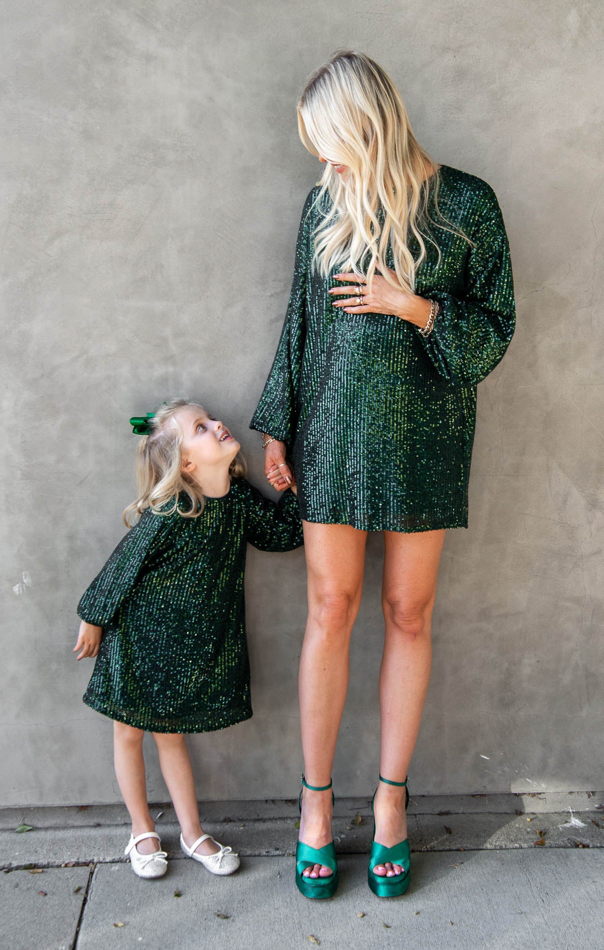 Emerald Sequin Girls' Dress - Twirly & Sparkly Once Upon A Time