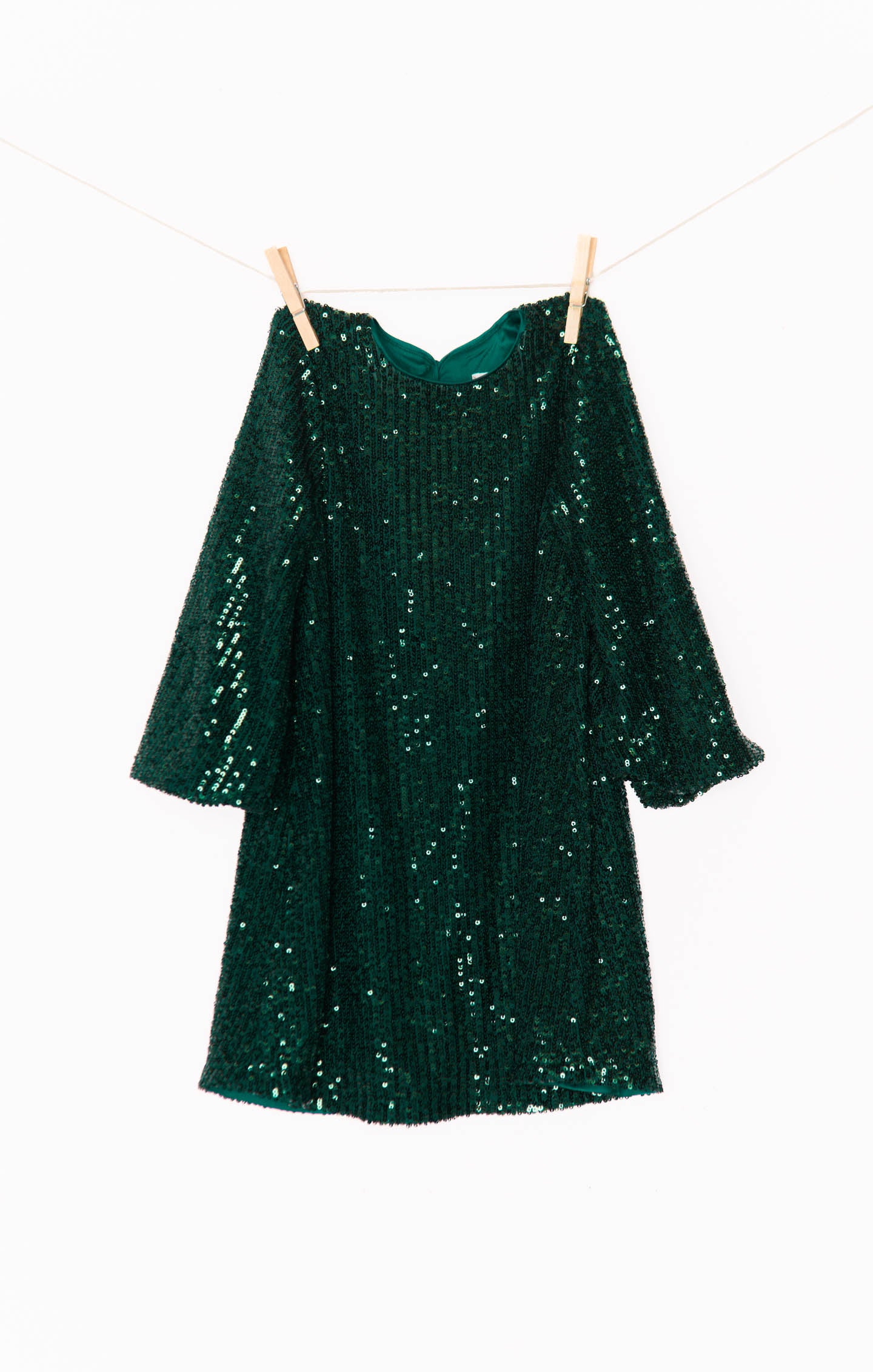 Emerald Sequin Girls' Dress - Twirly & Sparkly Once Upon A Time
