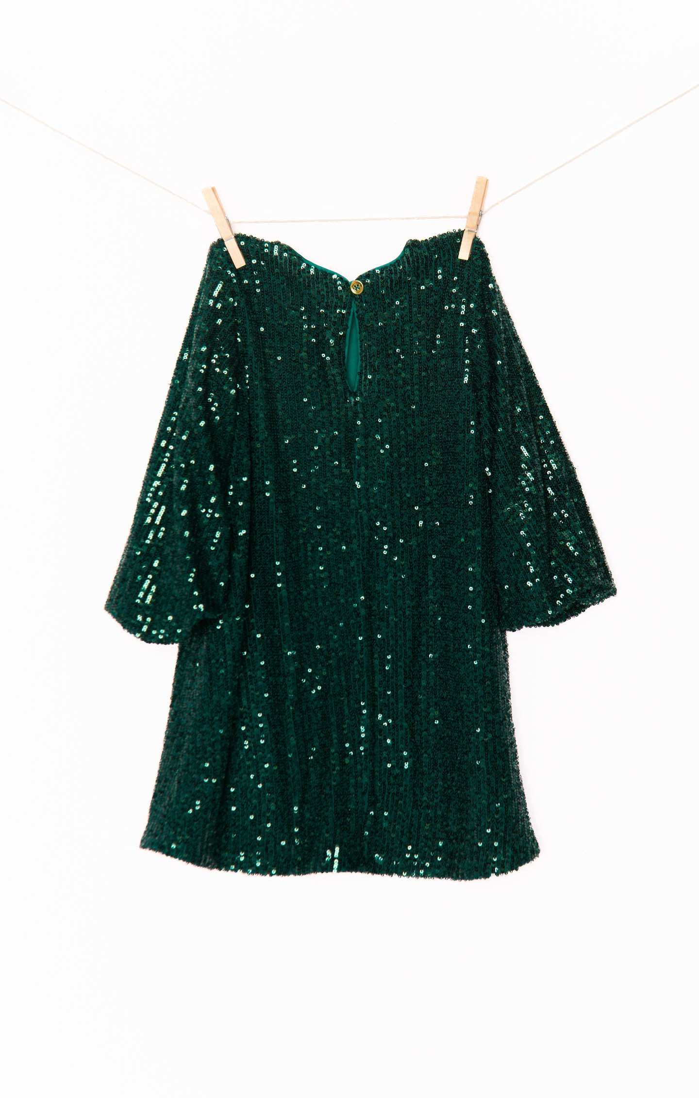 Emerald Sequin Girls' Dress - Twirly & Sparkly Once Upon A Time