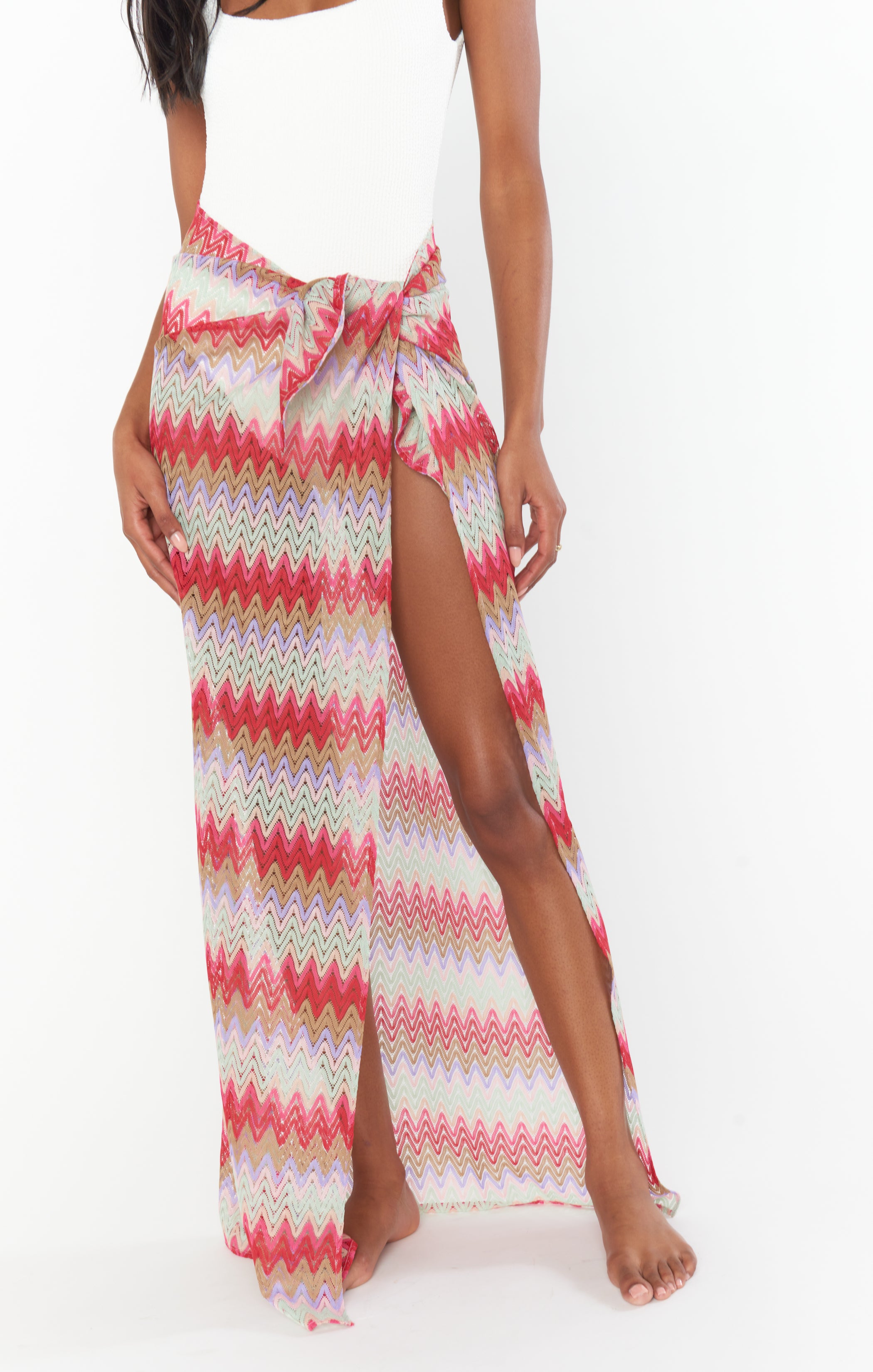 Beach Cover-Up Sarong with Riviera Crochet Design