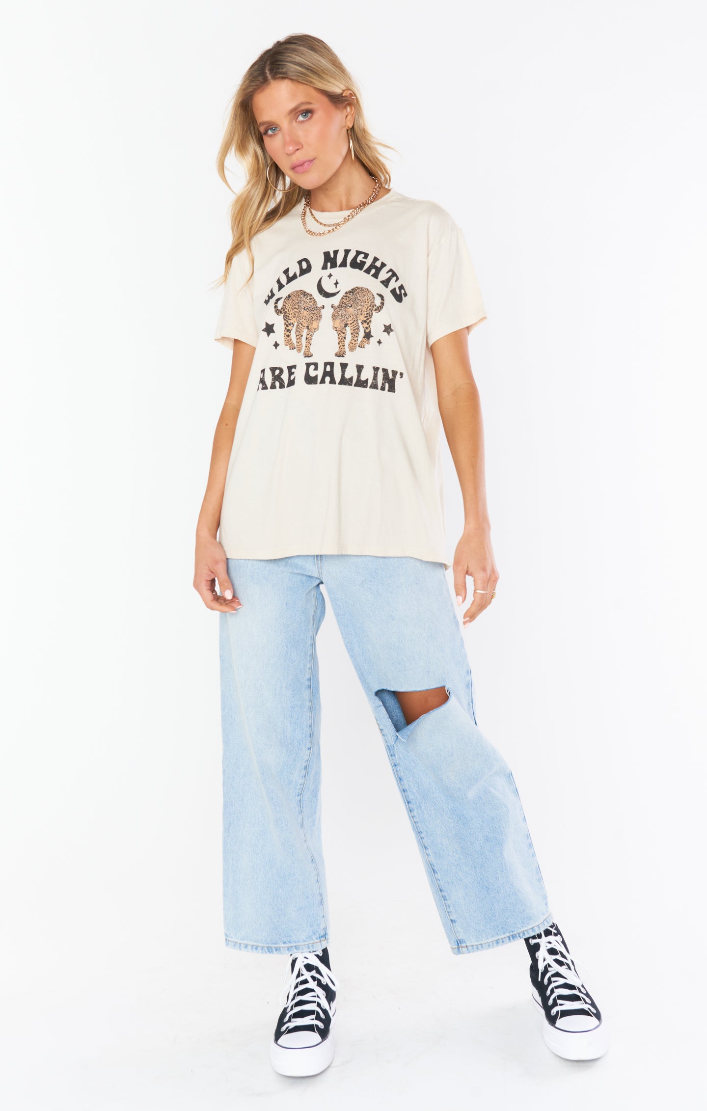 Thomas Wild Nights Graphic Tee - Lightweight Cotton Scoop Neck Top