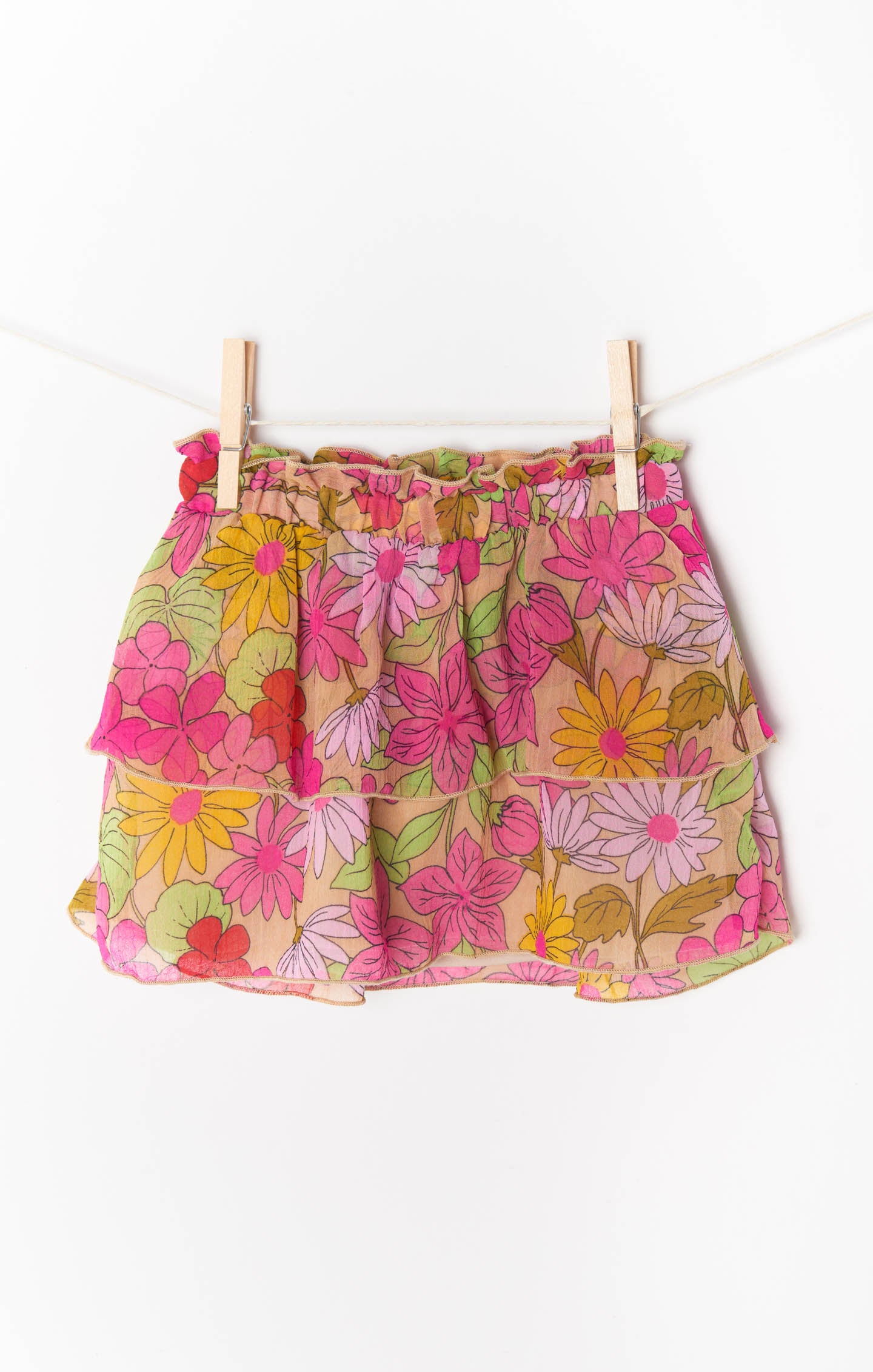 Carnaby Floral Mini Aiden Skirt - Double Tier Summer Skirt