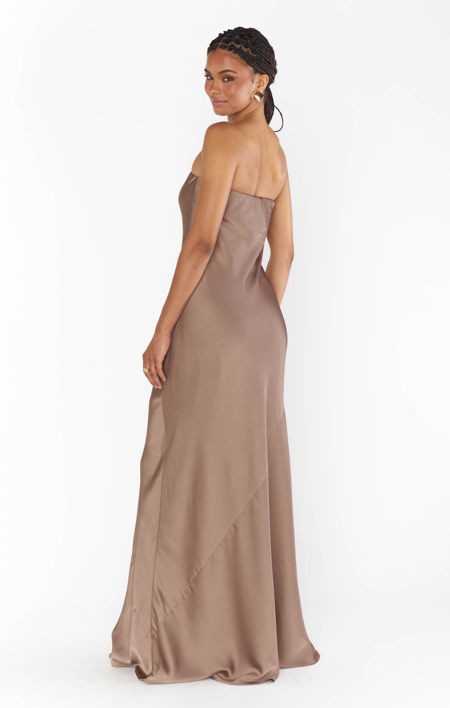 Taylor Tube Maxi Dress in Luxe Satin for Special Events