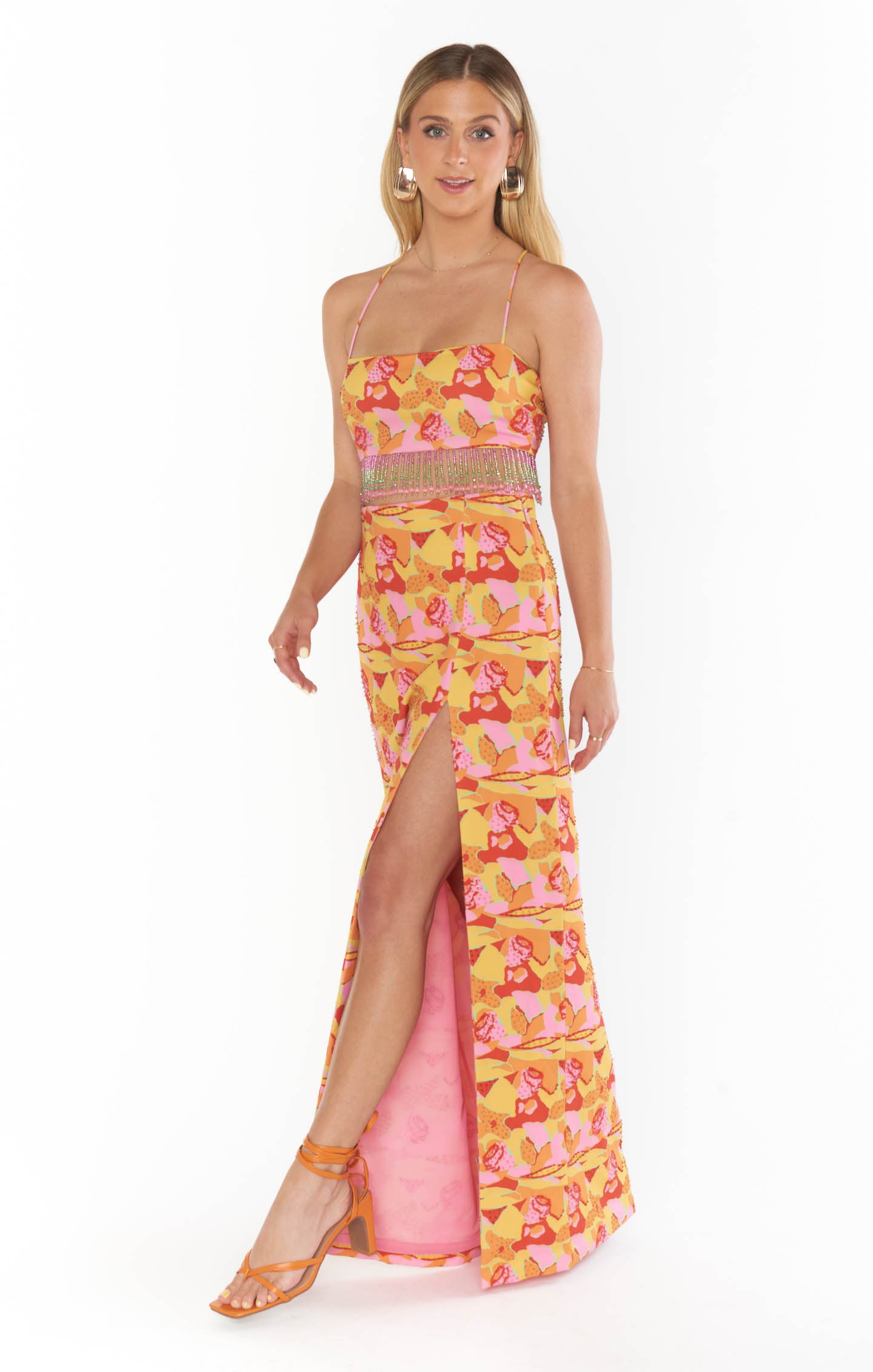 Havana Beaded Sequins Rumba Crop Top | Criss Cross Back